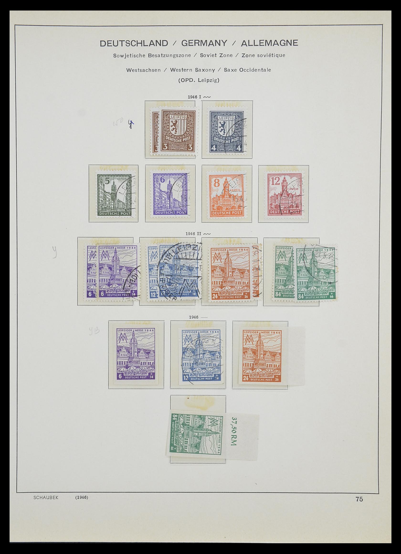 33478 013 - Postzegelverzameling 33478 Sovjet Zone 1945-1949.