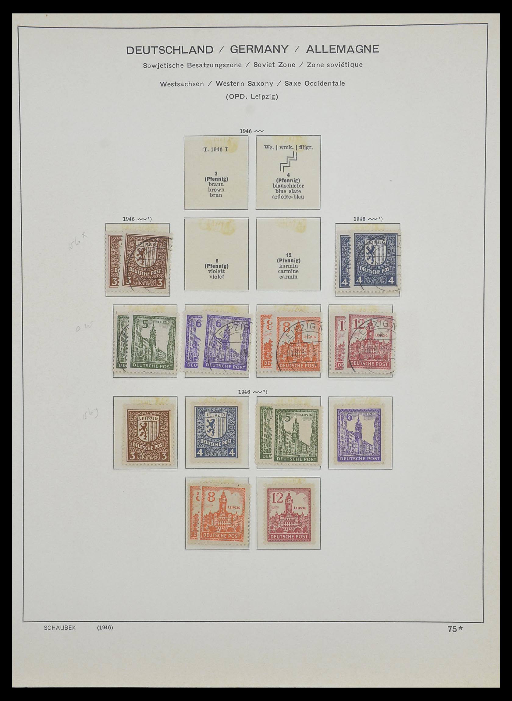 33478 014 - Postzegelverzameling 33478 Sovjet Zone 1945-1949.