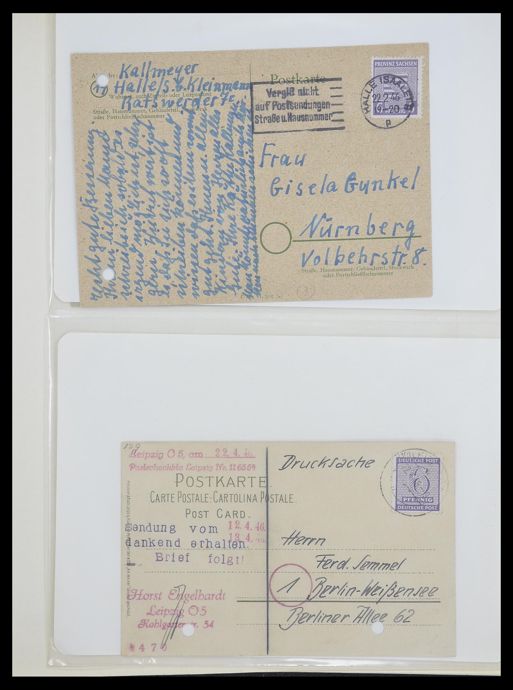 33478 017 - Postzegelverzameling 33478 Sovjet Zone 1945-1949.