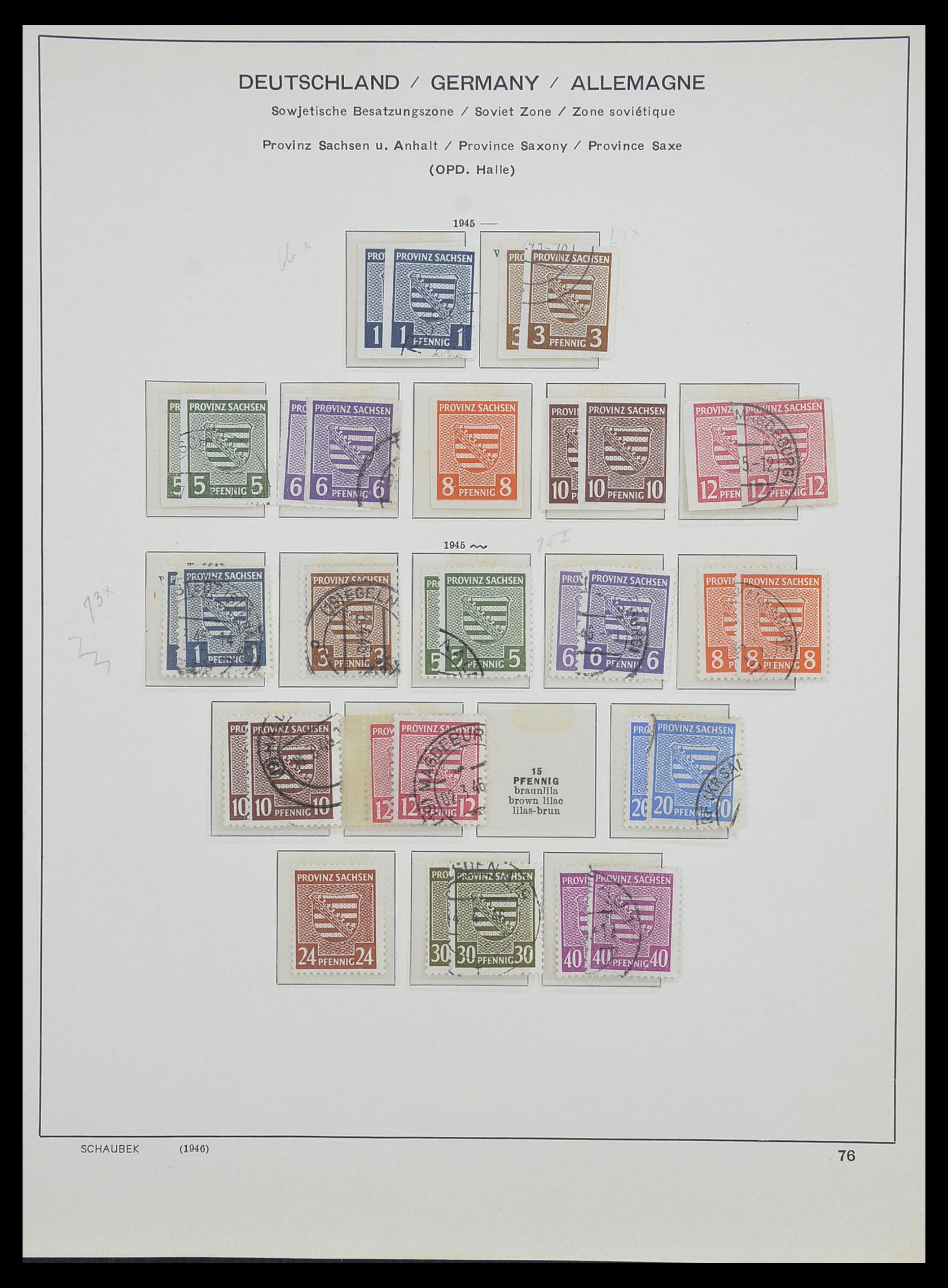 33478 018 - Postzegelverzameling 33478 Sovjet Zone 1945-1949.