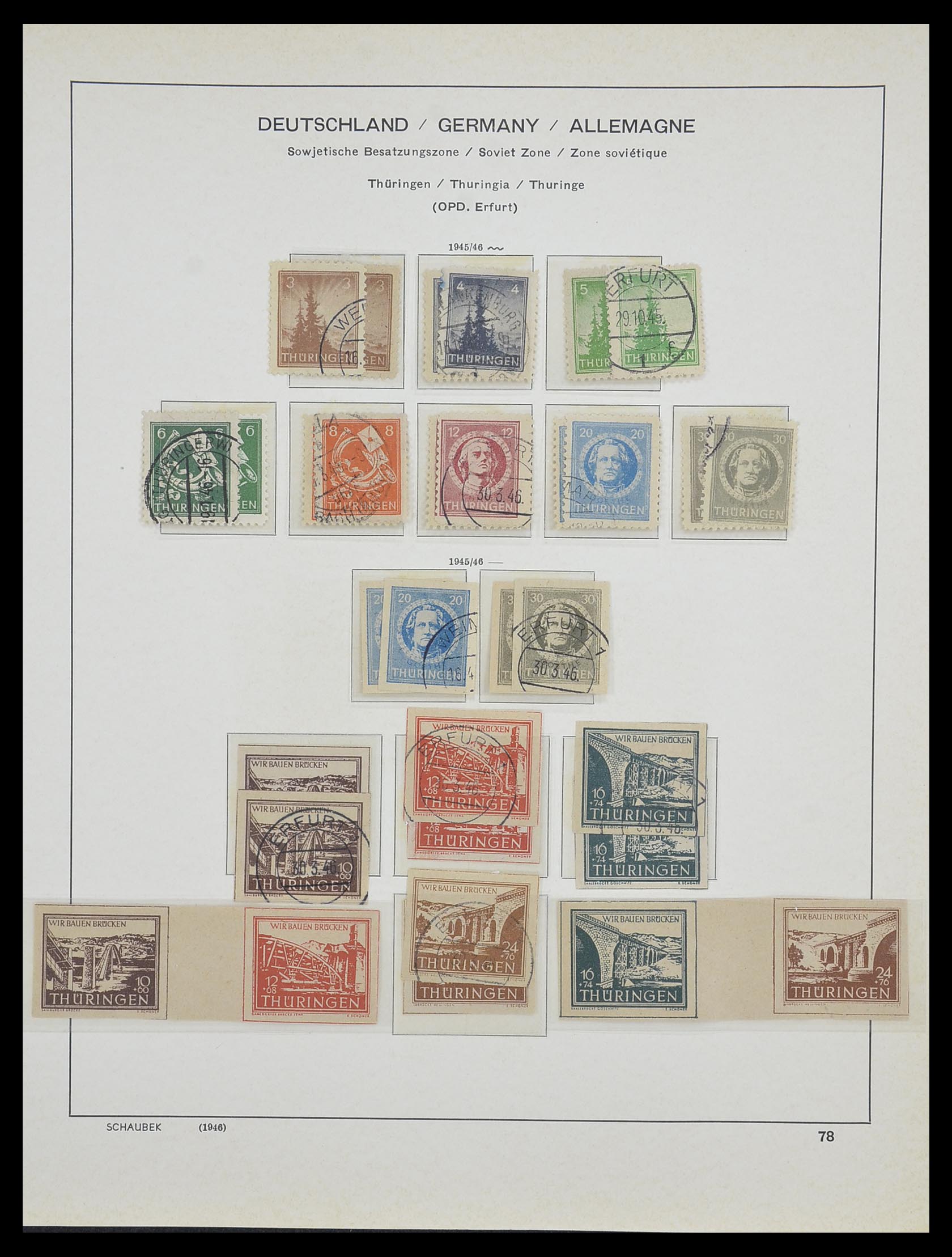 33478 021 - Postzegelverzameling 33478 Sovjet Zone 1945-1949.