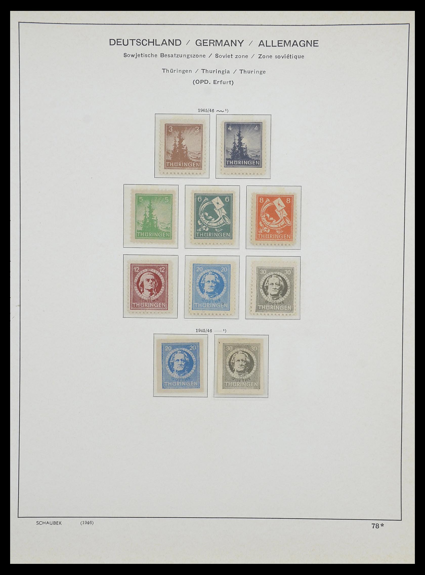 33478 022 - Postzegelverzameling 33478 Sovjet Zone 1945-1949.