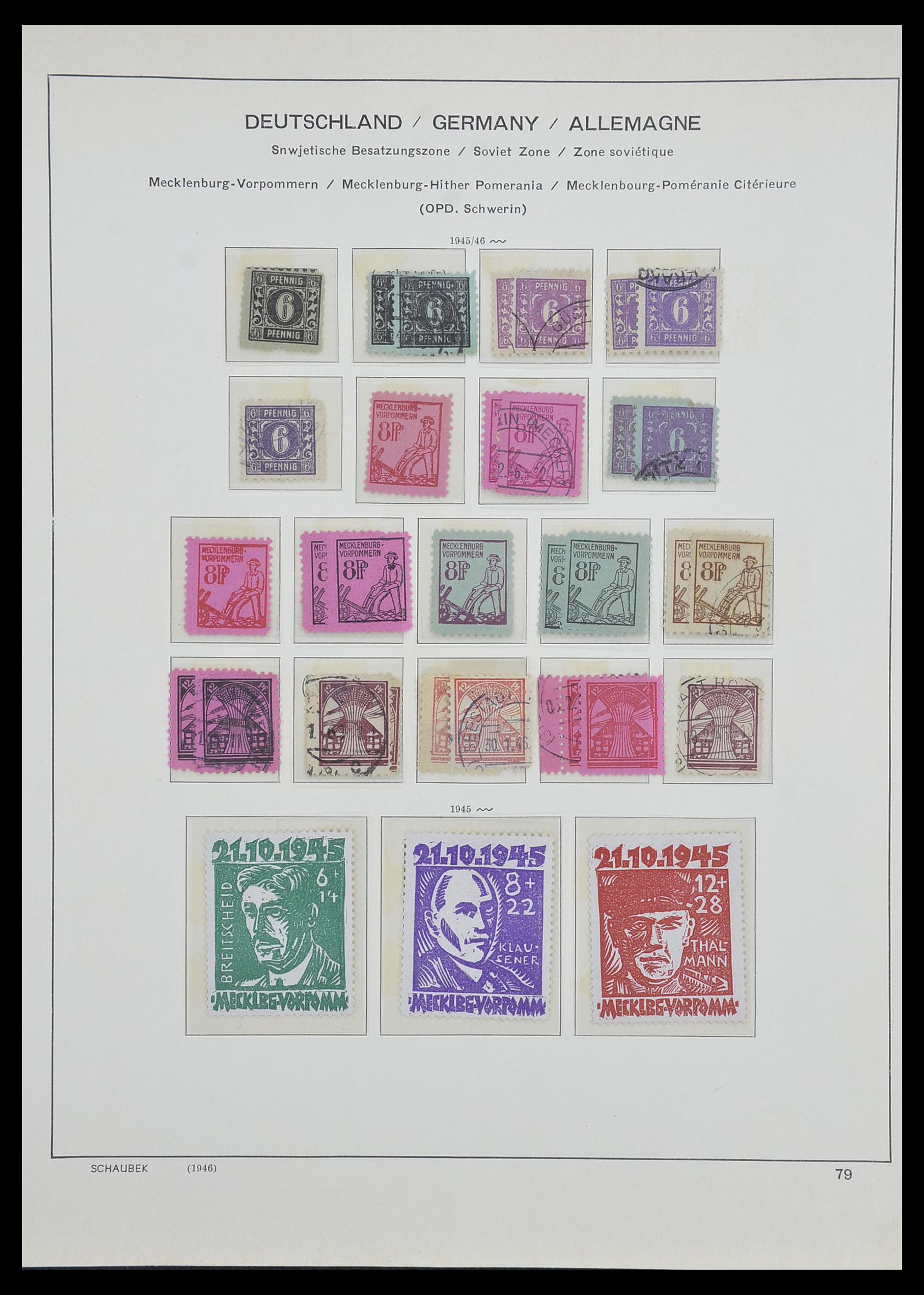 33478 027 - Postzegelverzameling 33478 Sovjet Zone 1945-1949.