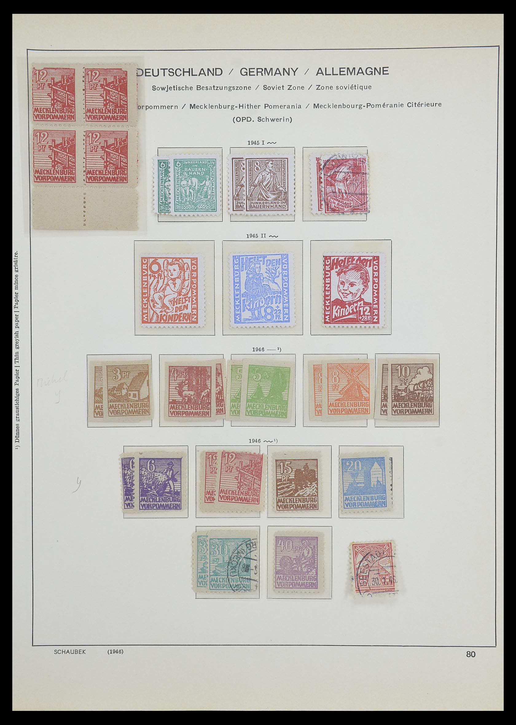 33478 030 - Postzegelverzameling 33478 Sovjet Zone 1945-1949.