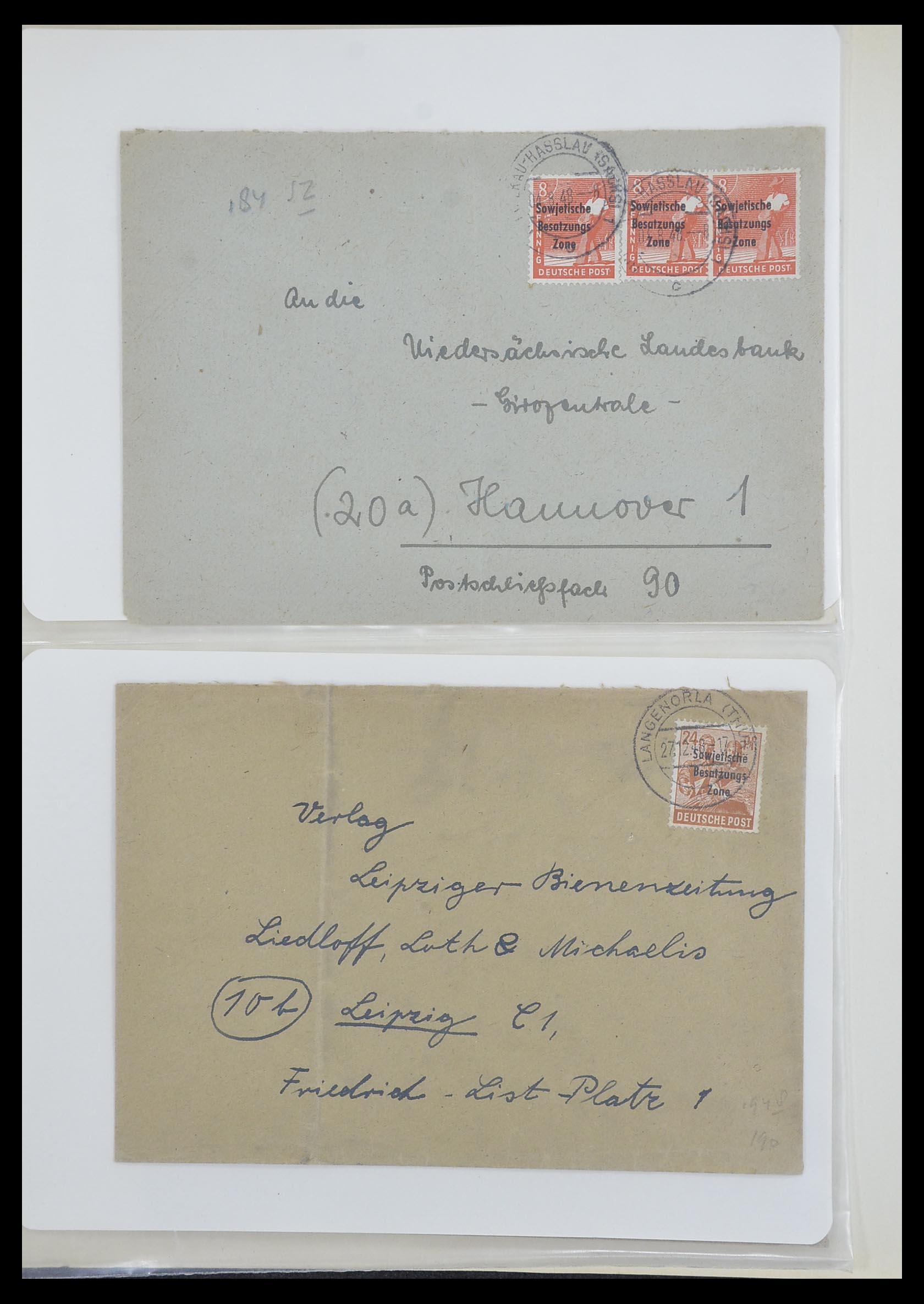 33478 032 - Postzegelverzameling 33478 Sovjet Zone 1945-1949.