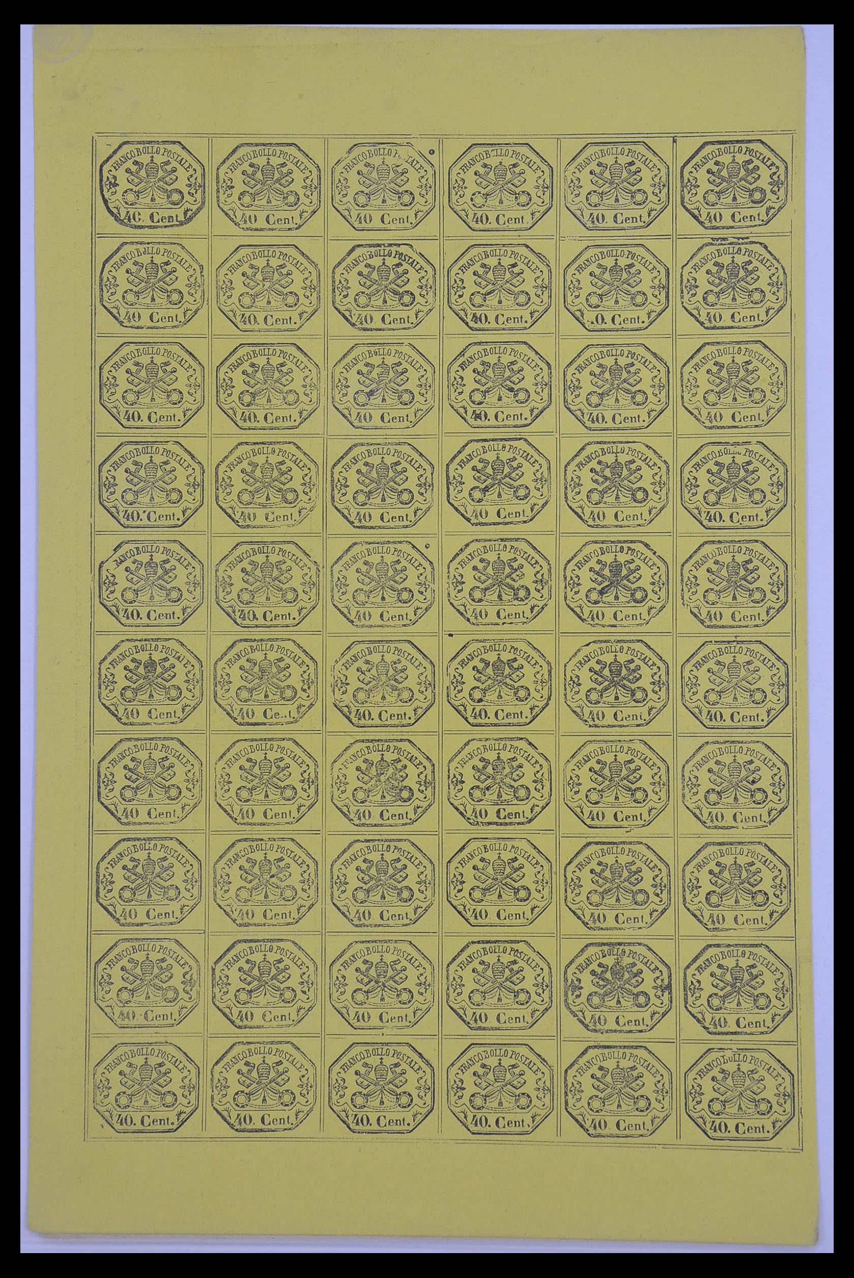 33479 012 - Postzegelverzameling 33479 Kerkelijke Staat 1852-1868.
