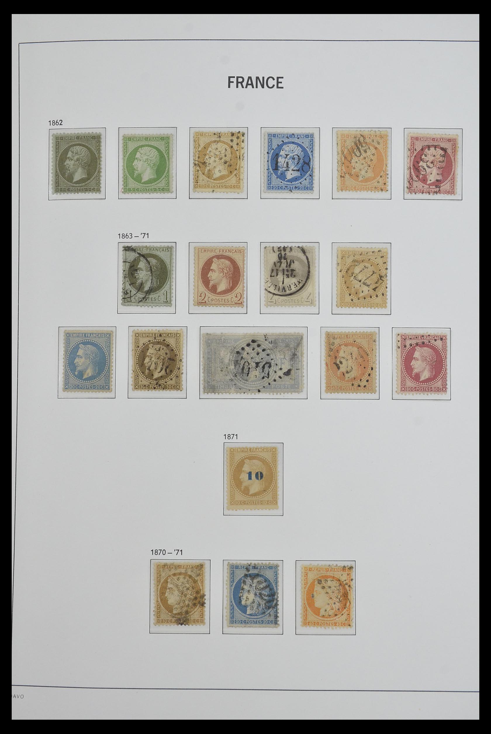 33480 002 - Postzegelverzameling 33480 Frankrijk 1849-1993.