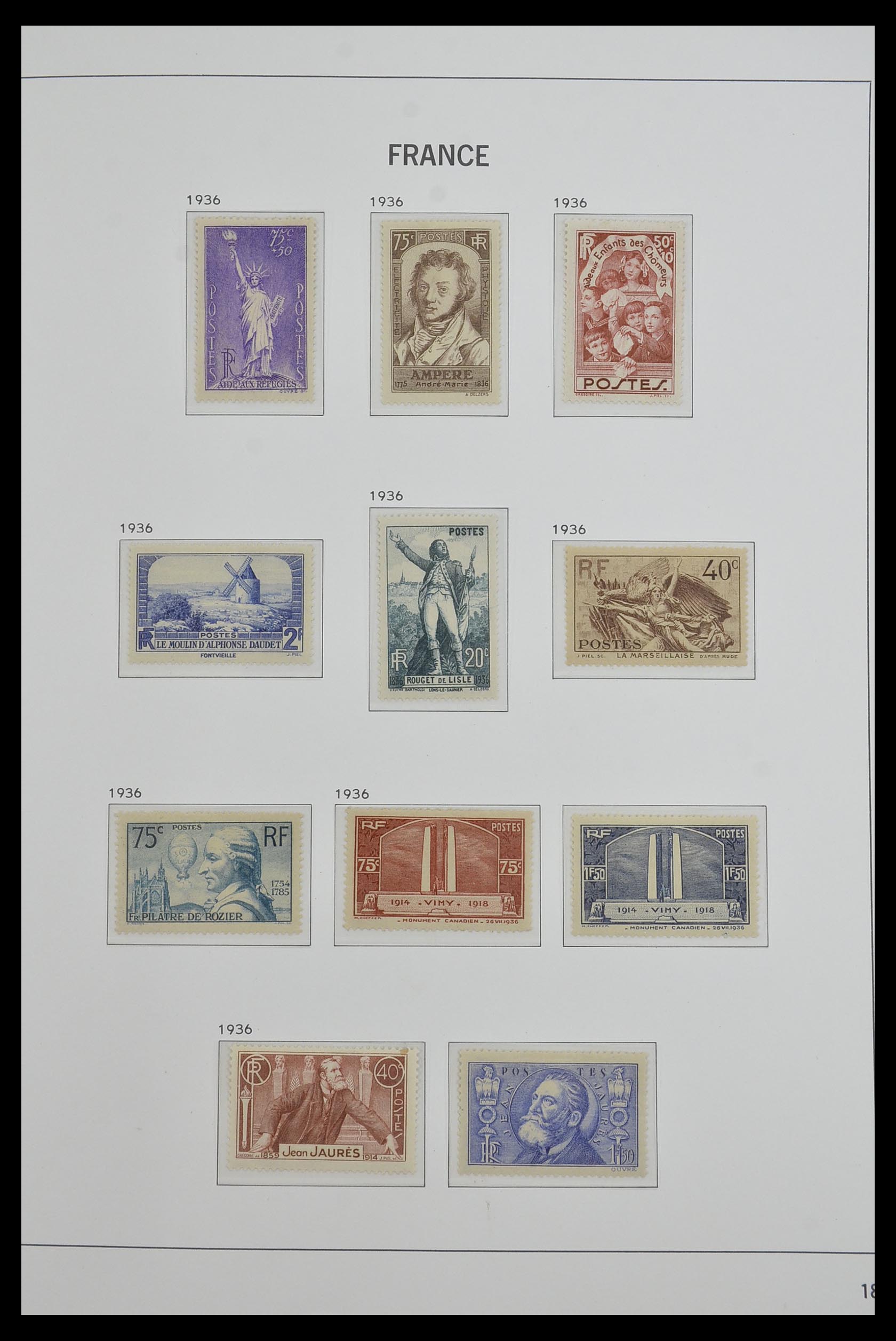 33480 018 - Postzegelverzameling 33480 Frankrijk 1849-1993.