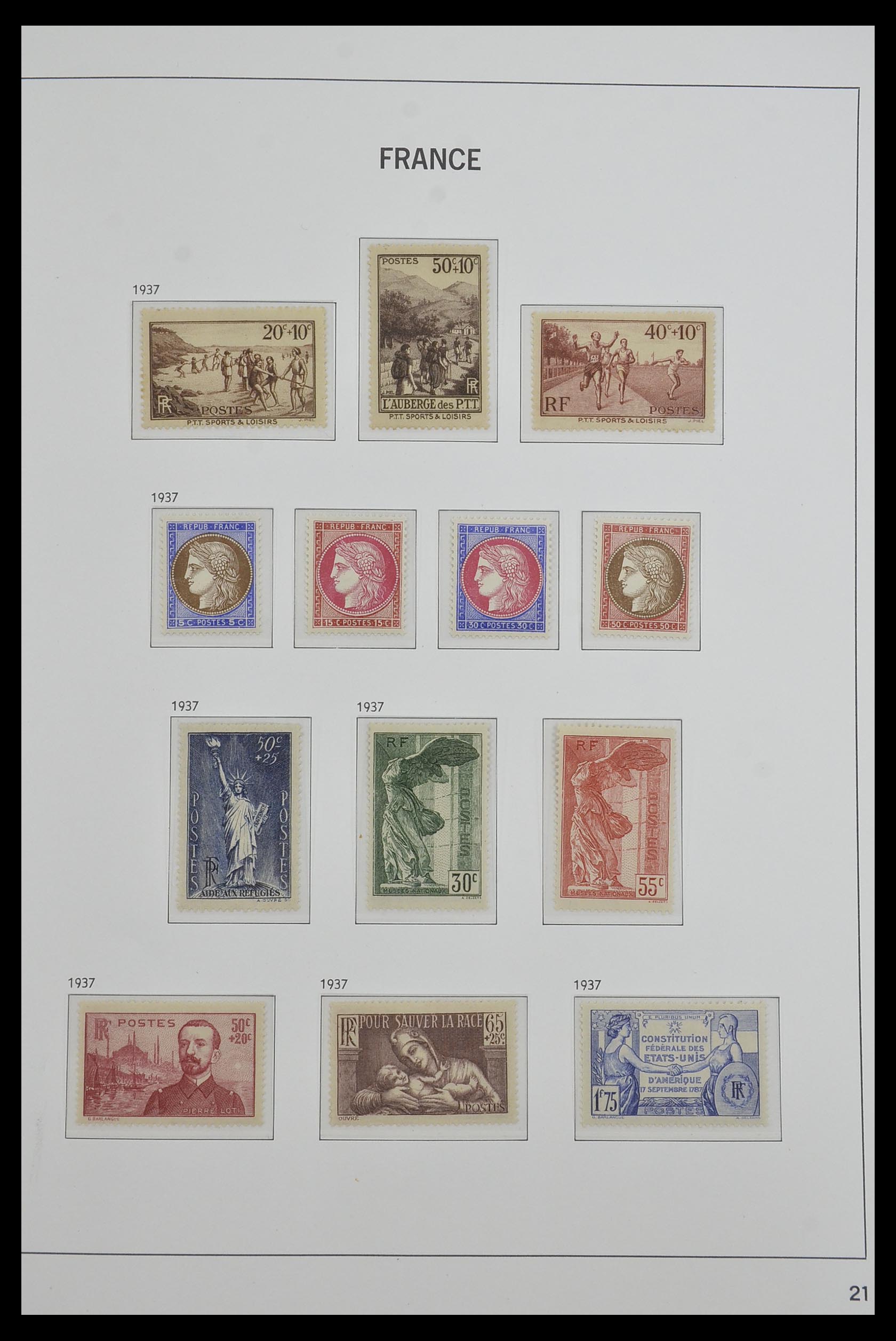 33480 021 - Postzegelverzameling 33480 Frankrijk 1849-1993.