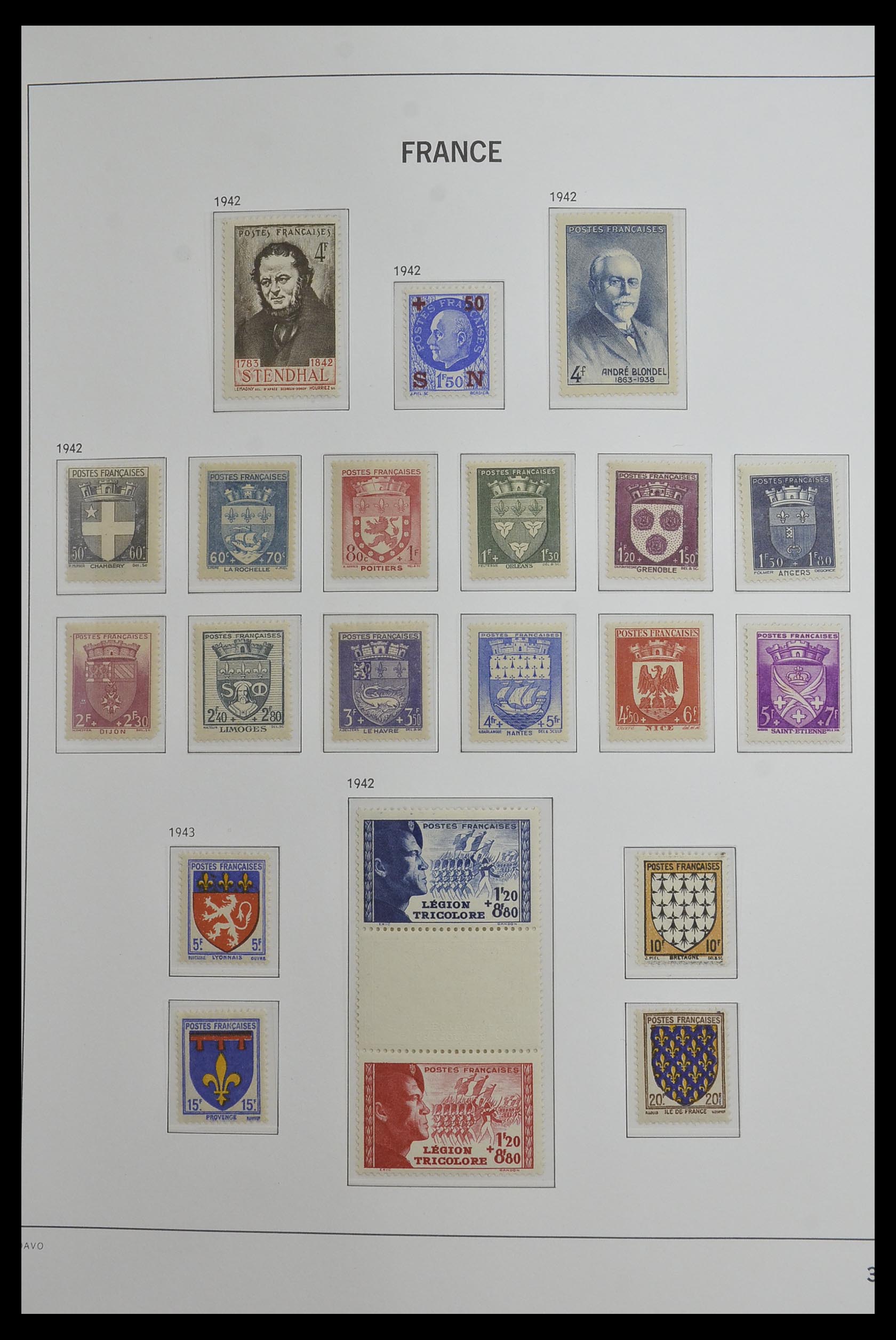 33480 034 - Postzegelverzameling 33480 Frankrijk 1849-1993.