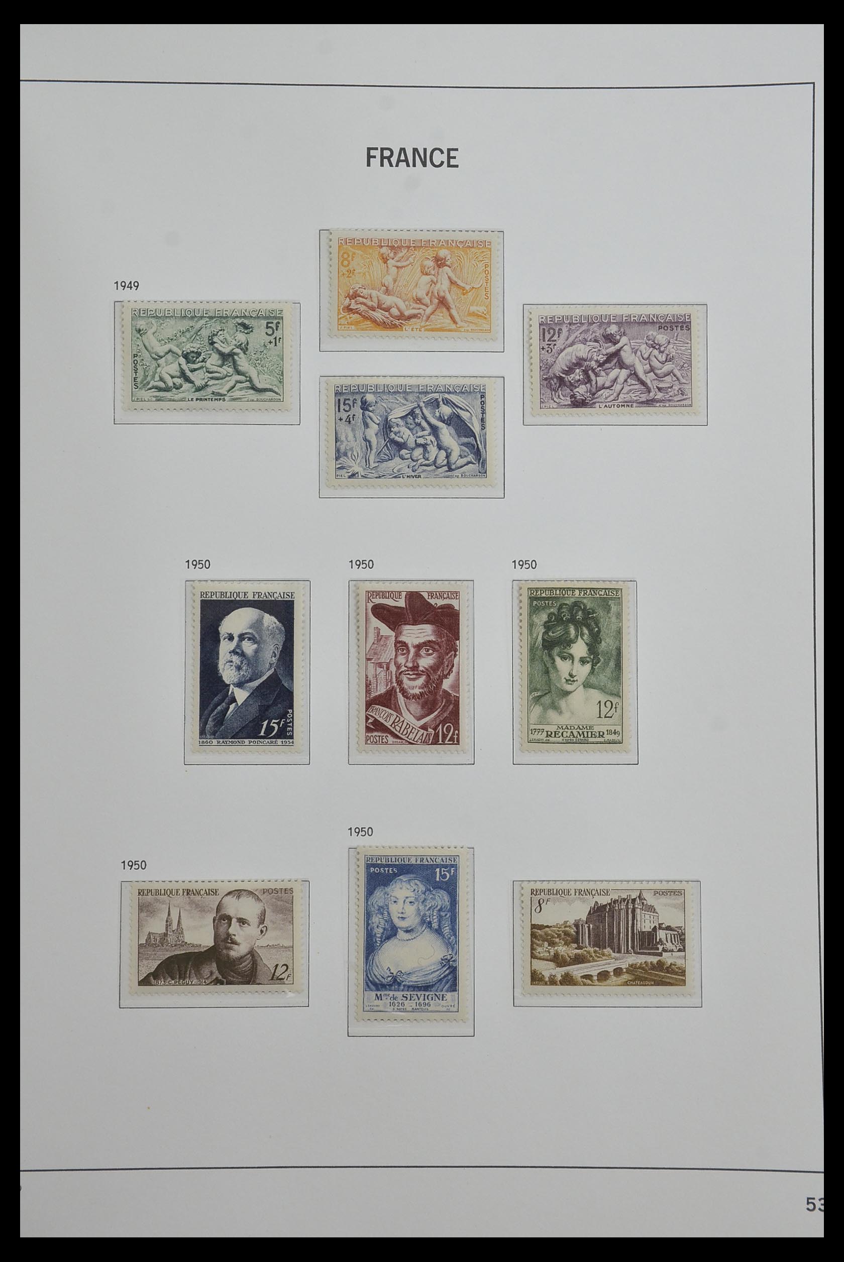 33480 053 - Postzegelverzameling 33480 Frankrijk 1849-1993.