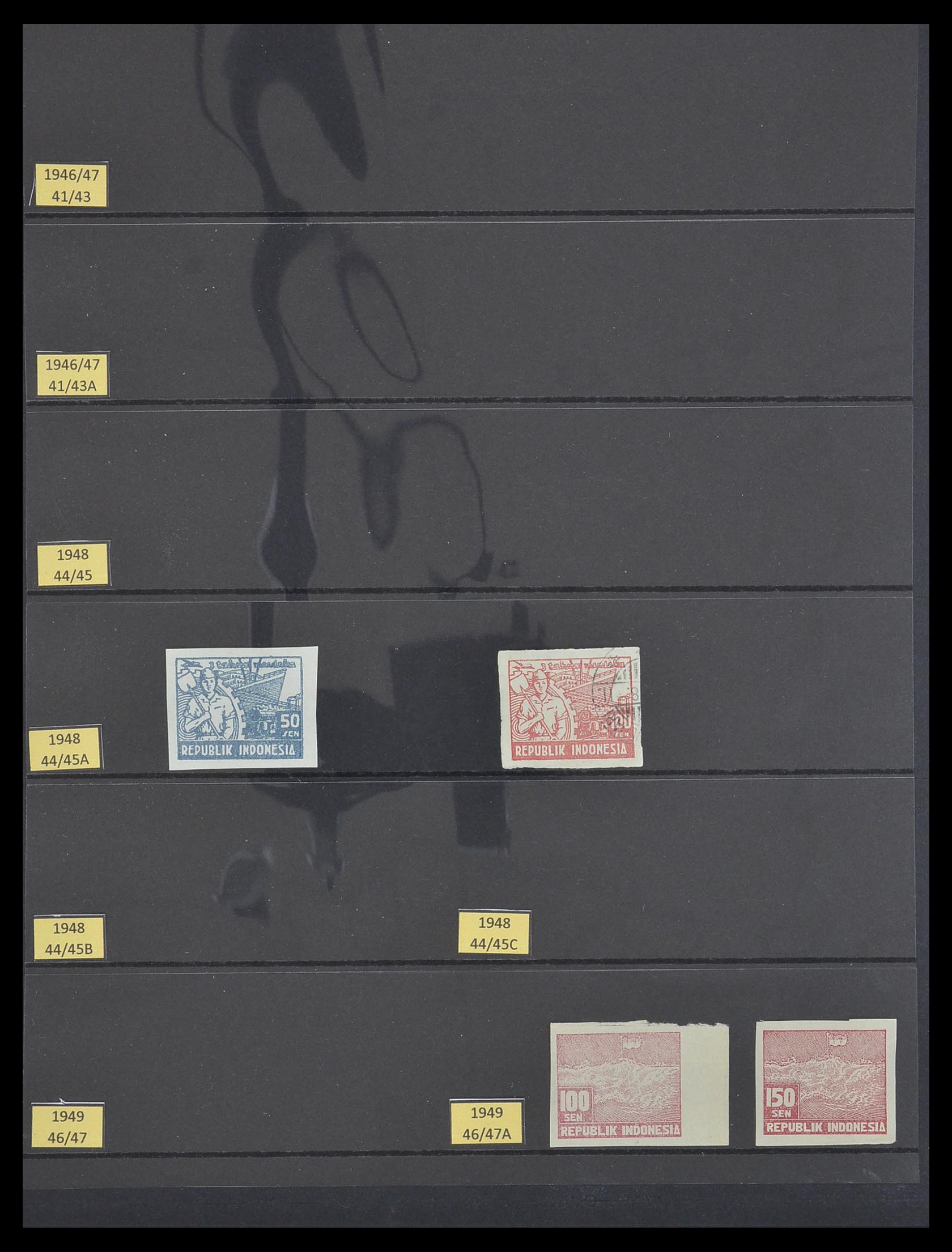 33483 004 - Postzegelverzameling 33483 Indonesië 1945-1999.