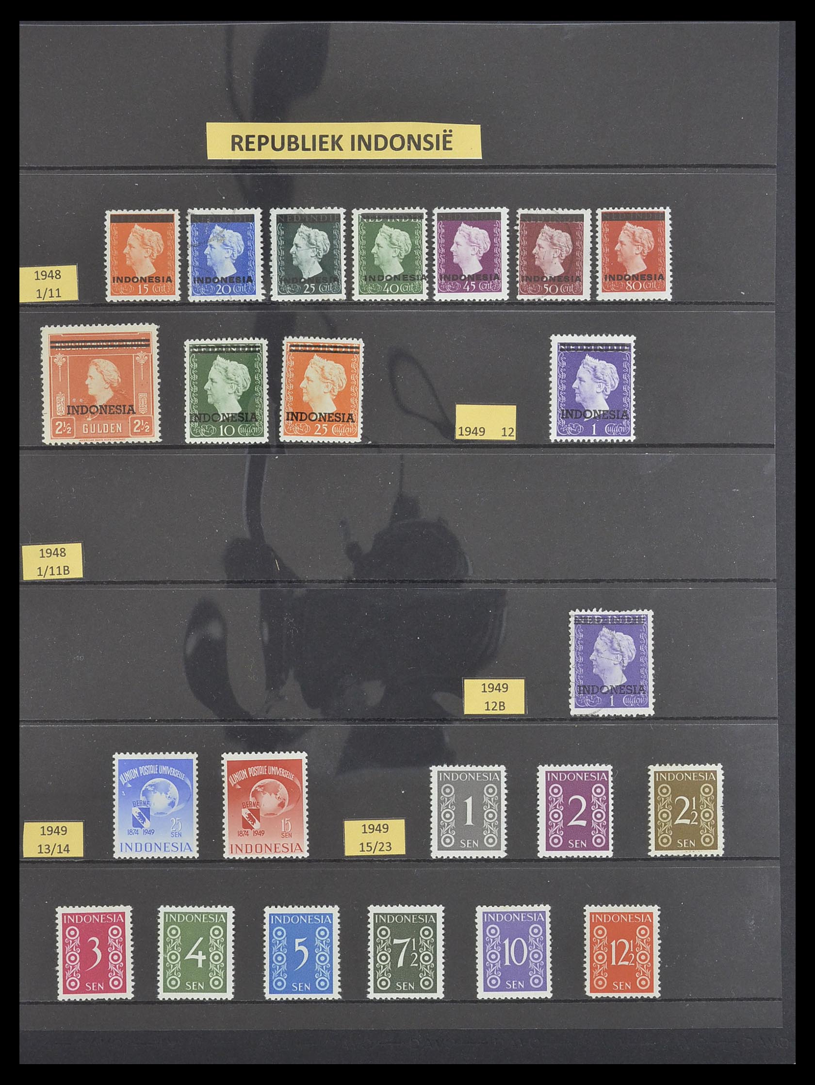 33483 009 - Postzegelverzameling 33483 Indonesië 1945-1999.