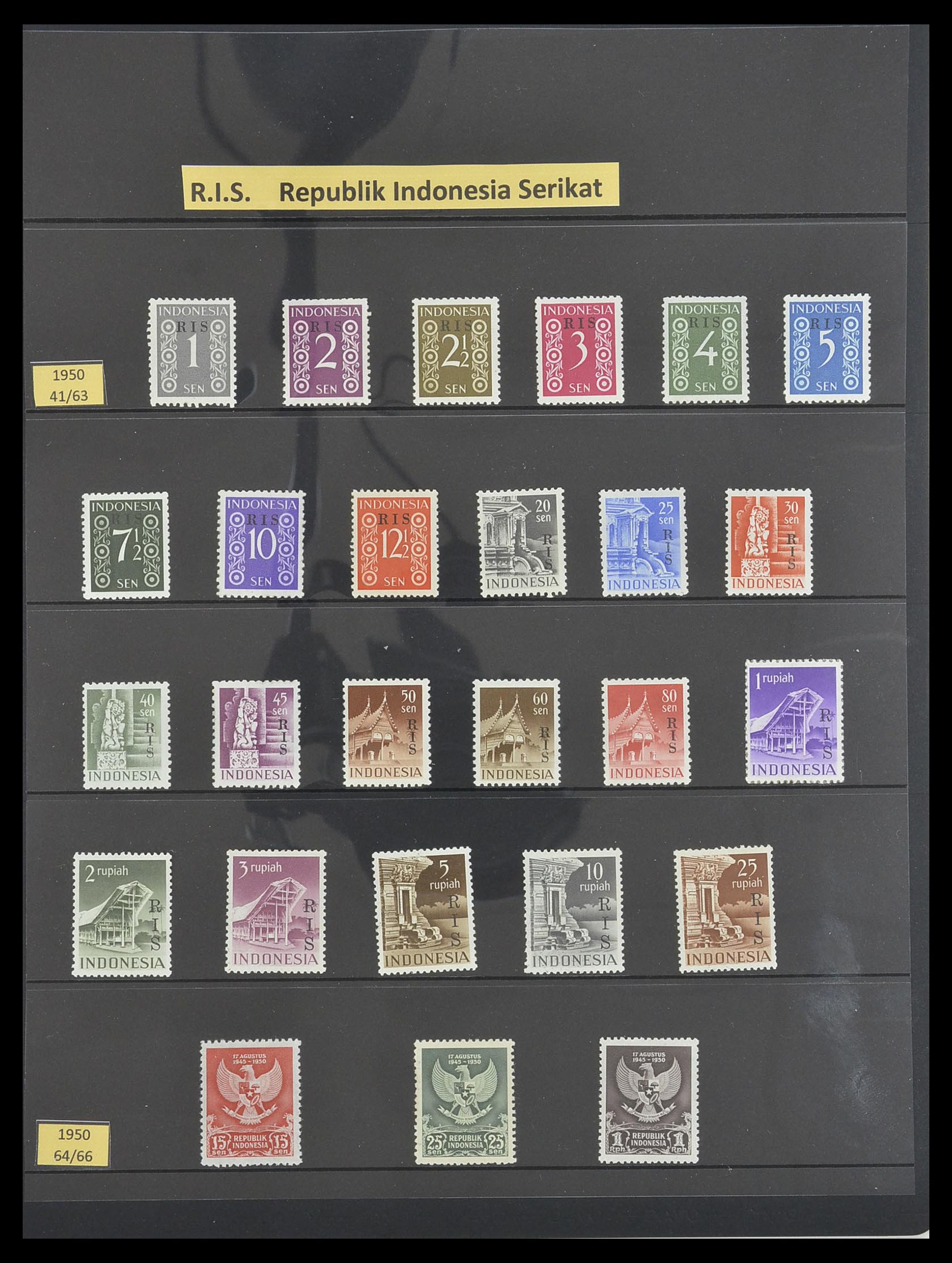 33483 011 - Postzegelverzameling 33483 Indonesië 1945-1999.