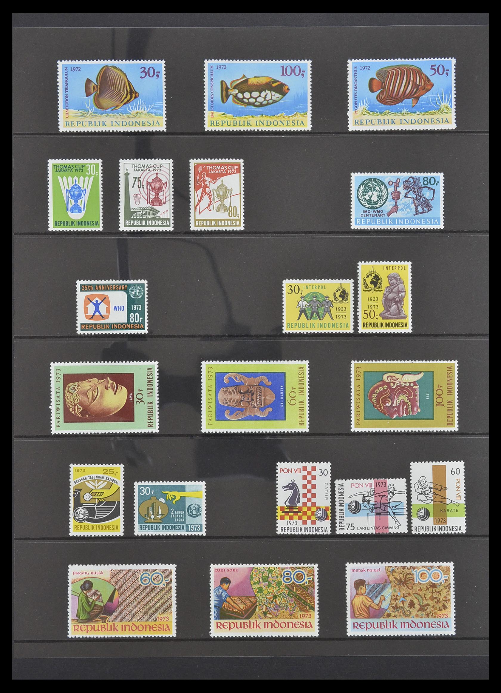 33483 052 - Postzegelverzameling 33483 Indonesië 1945-1999.