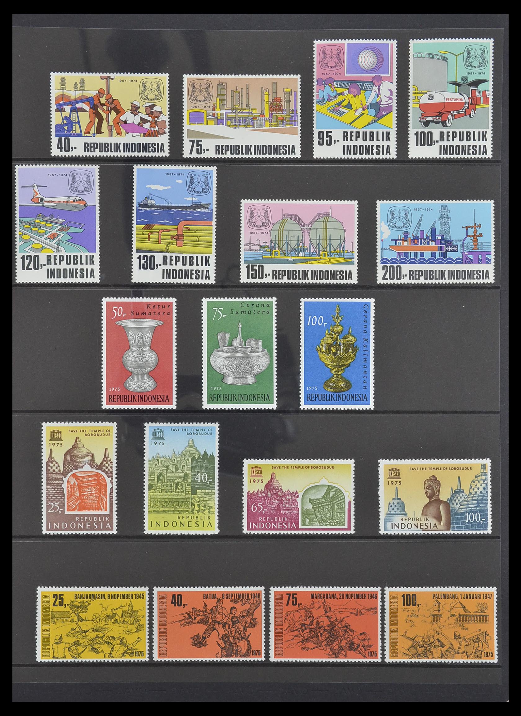 33483 056 - Postzegelverzameling 33483 Indonesië 1945-1999.