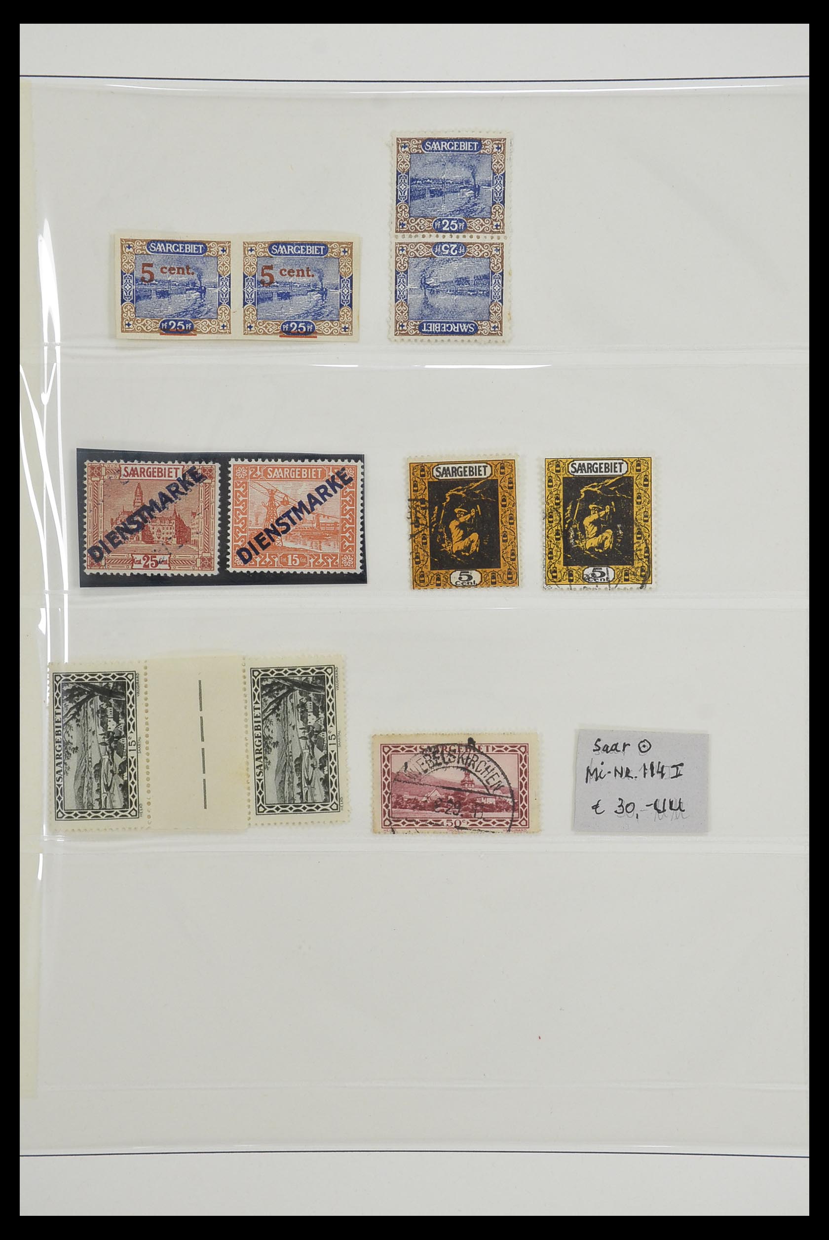 33485 010 - Postzegelverzameling 33485 Saar 1920-1959.