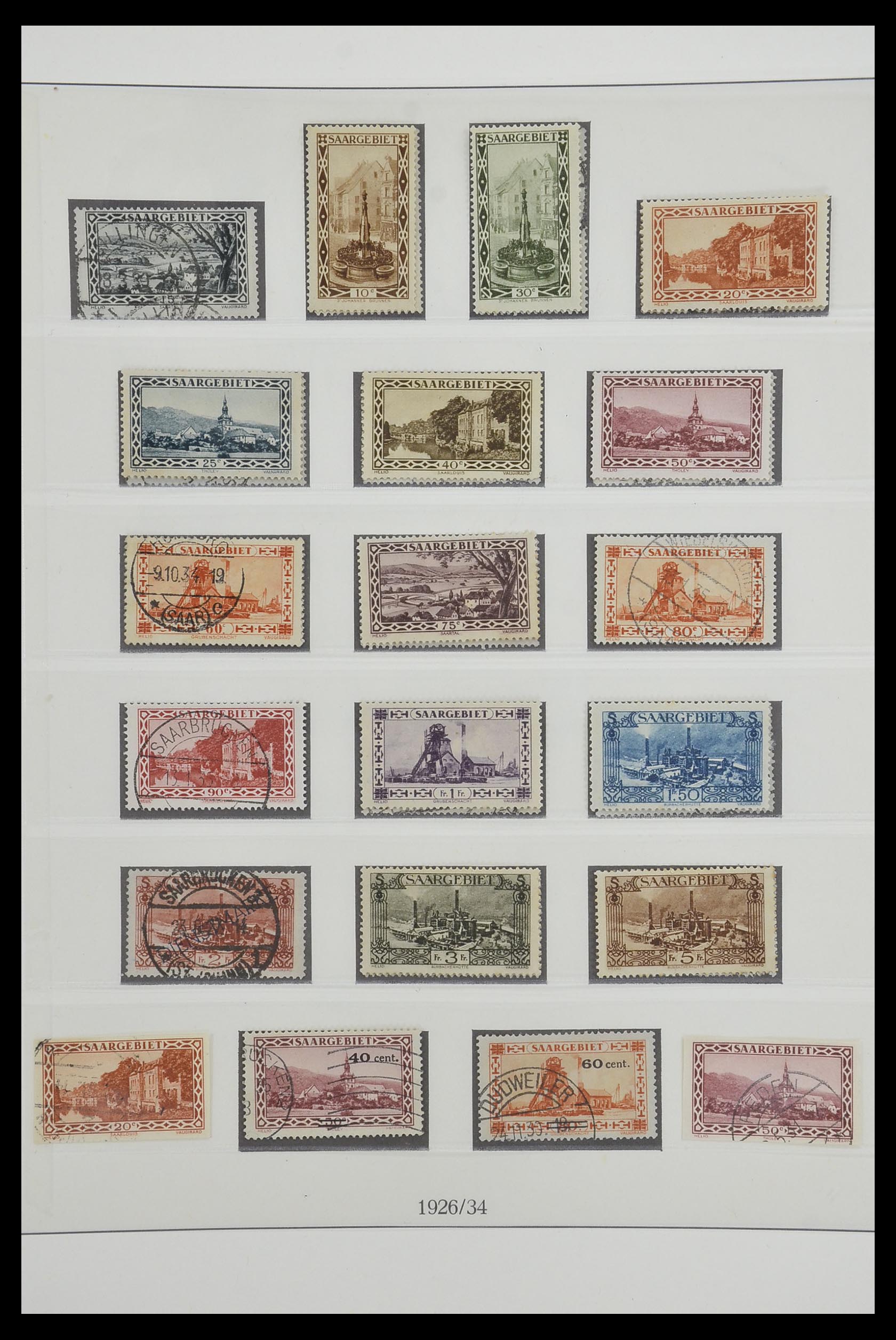 33485 016 - Postzegelverzameling 33485 Saar 1920-1959.