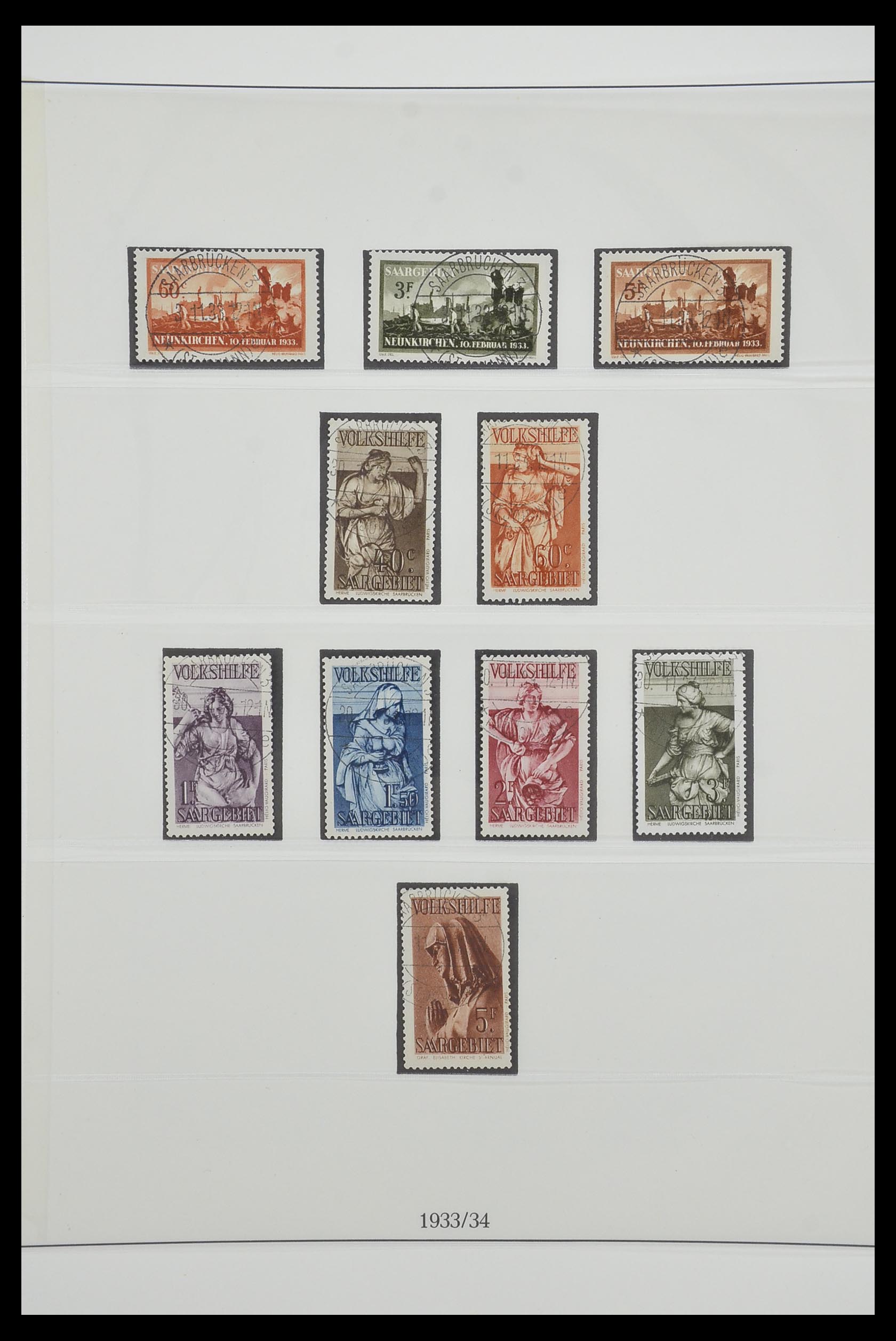 33485 020 - Postzegelverzameling 33485 Saar 1920-1959.
