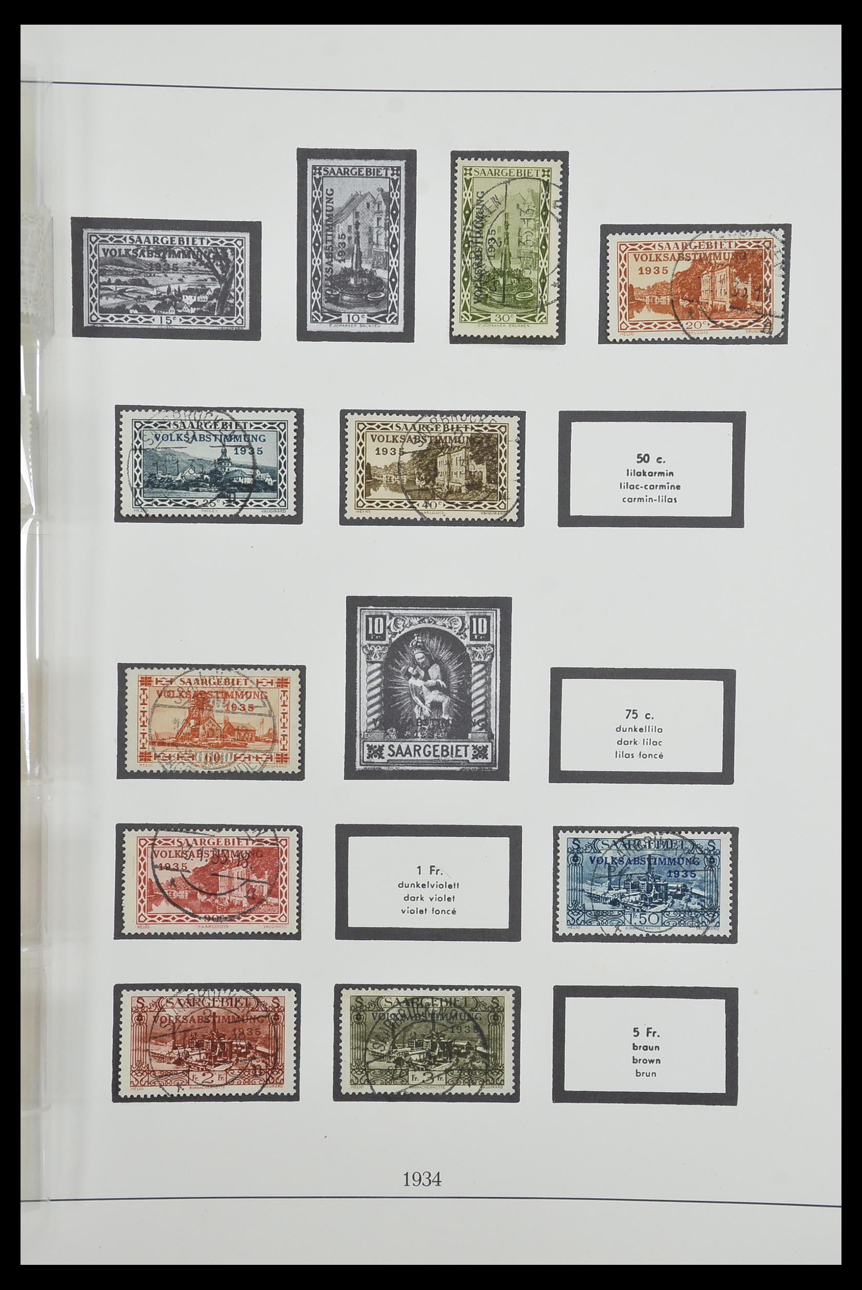 33485 022 - Postzegelverzameling 33485 Saar 1920-1959.
