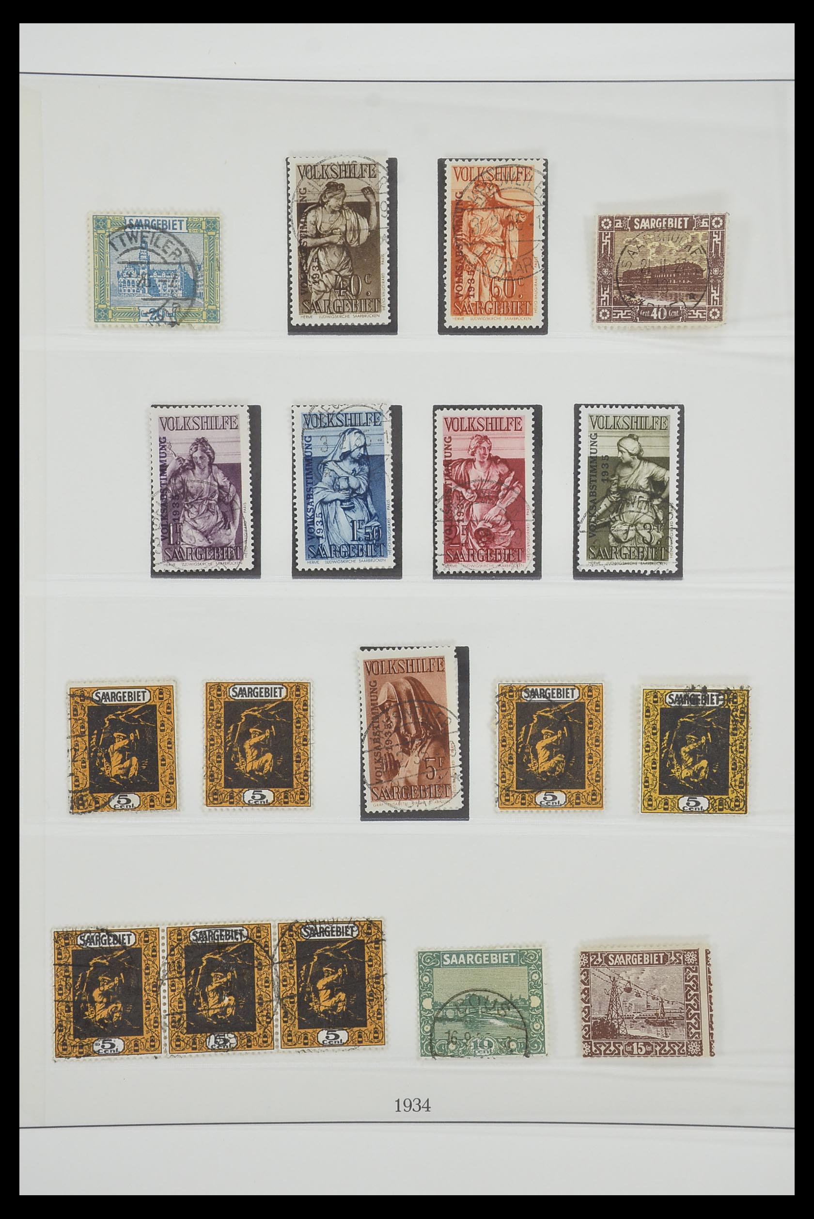 33485 023 - Postzegelverzameling 33485 Saar 1920-1959.