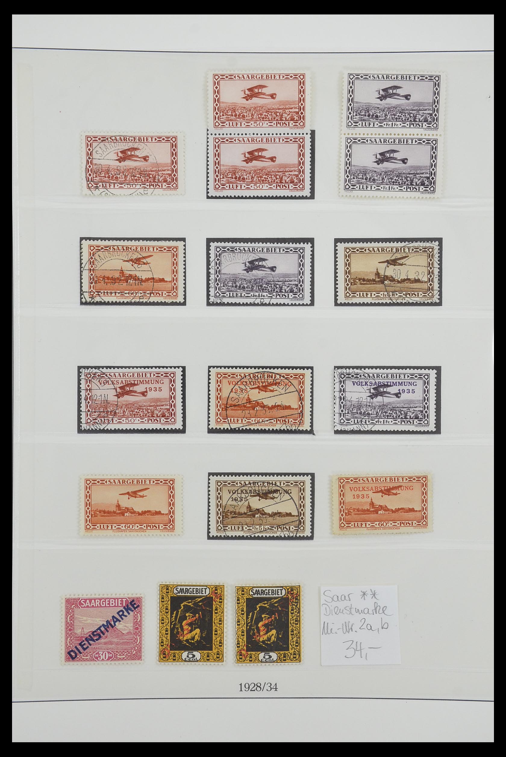 33485 024 - Postzegelverzameling 33485 Saar 1920-1959.