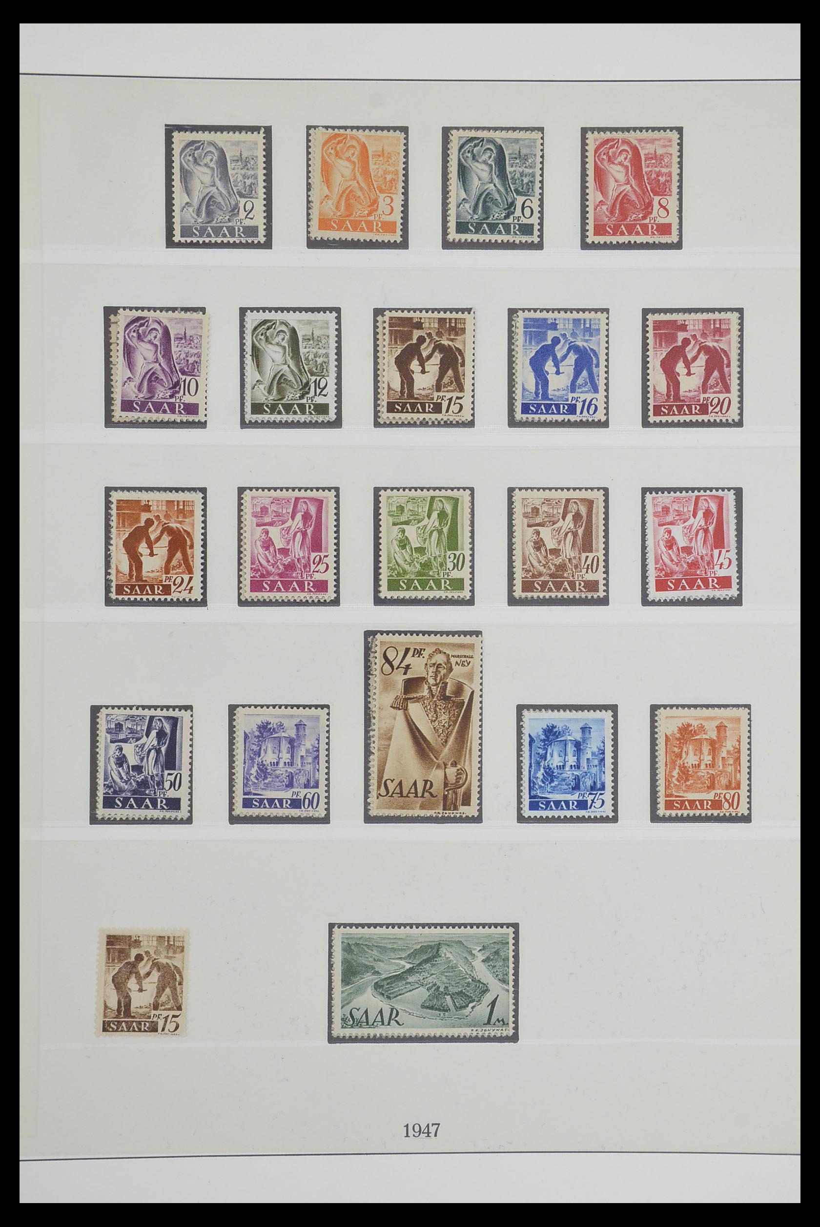33485 032 - Postzegelverzameling 33485 Saar 1920-1959.