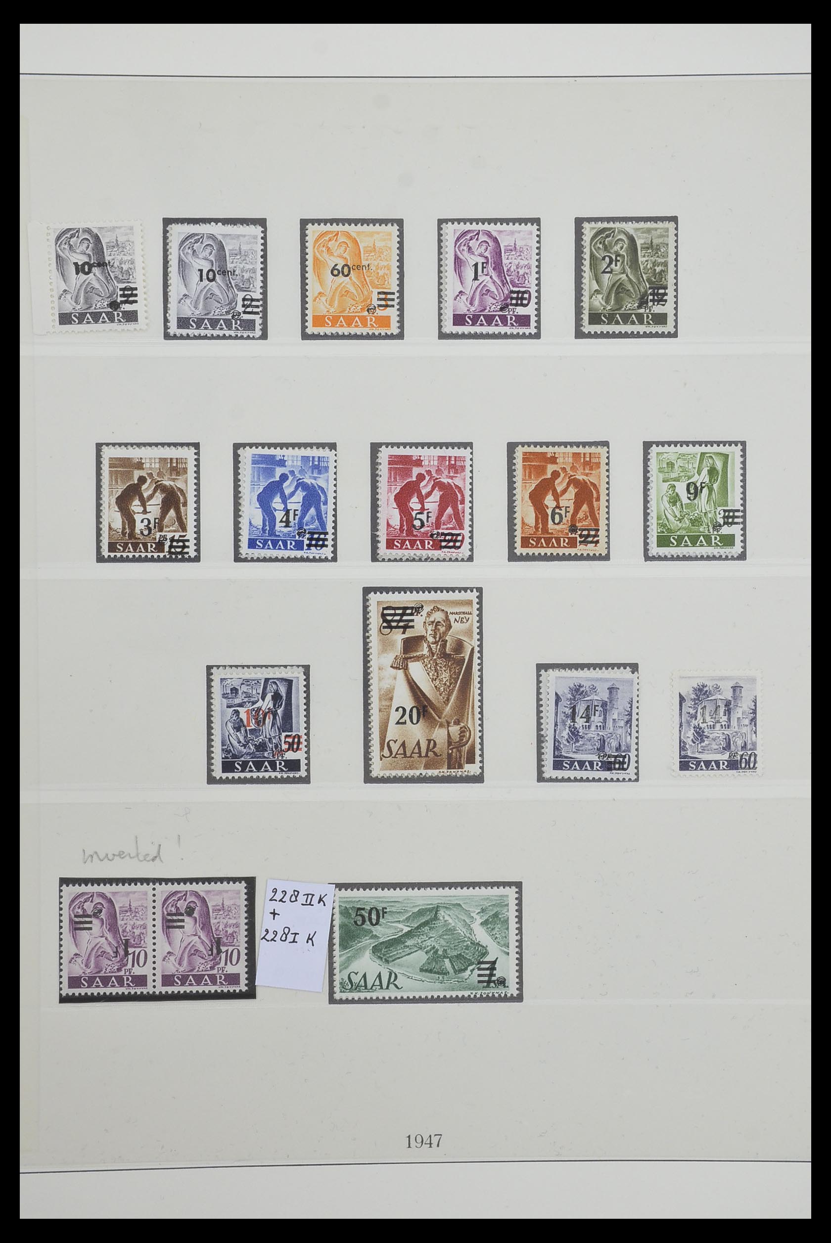 33485 034 - Postzegelverzameling 33485 Saar 1920-1959.