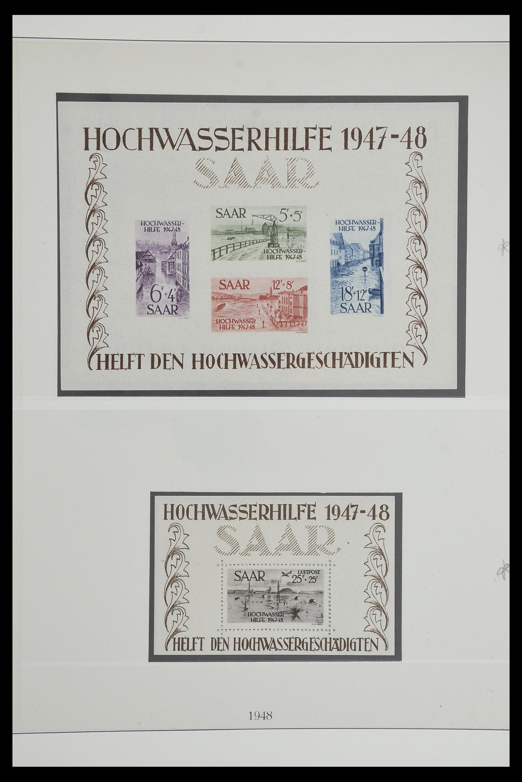 33485 040 - Postzegelverzameling 33485 Saar 1920-1959.
