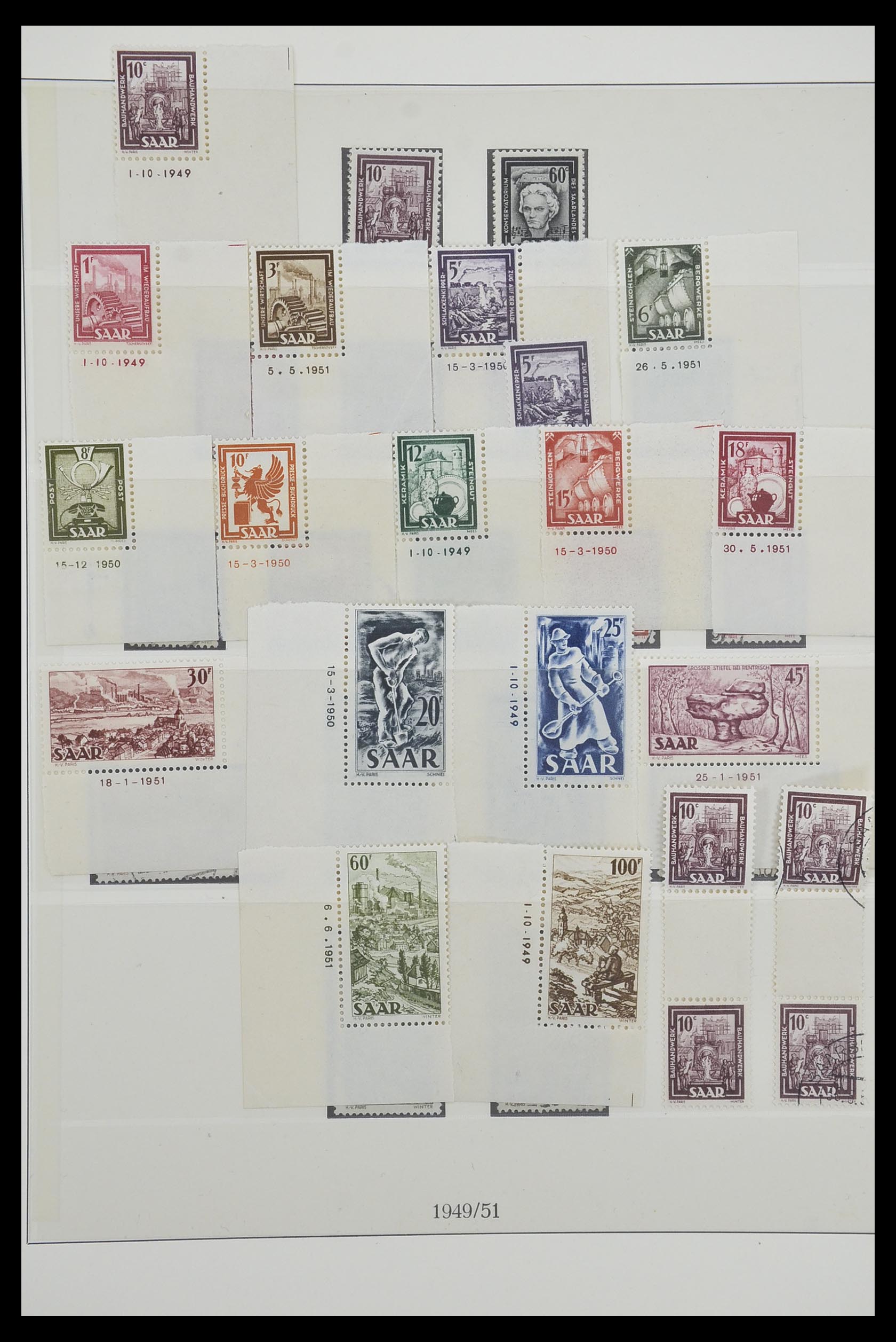 33485 042 - Postzegelverzameling 33485 Saar 1920-1959.