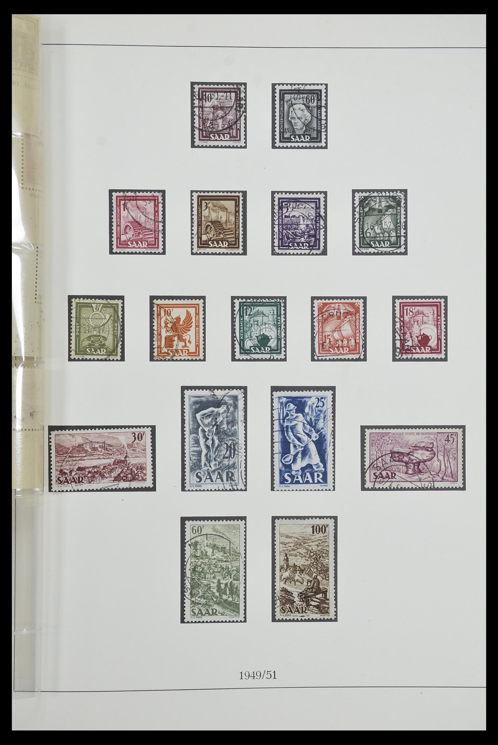 33485 043 - Postzegelverzameling 33485 Saar 1920-1959.