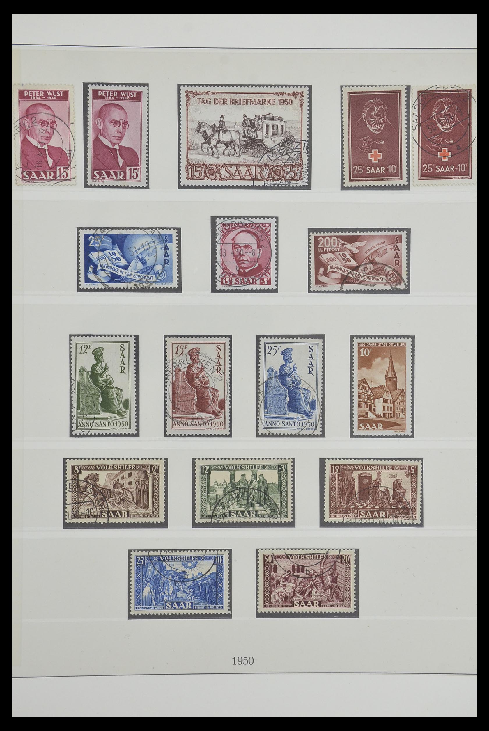 33485 044 - Postzegelverzameling 33485 Saar 1920-1959.