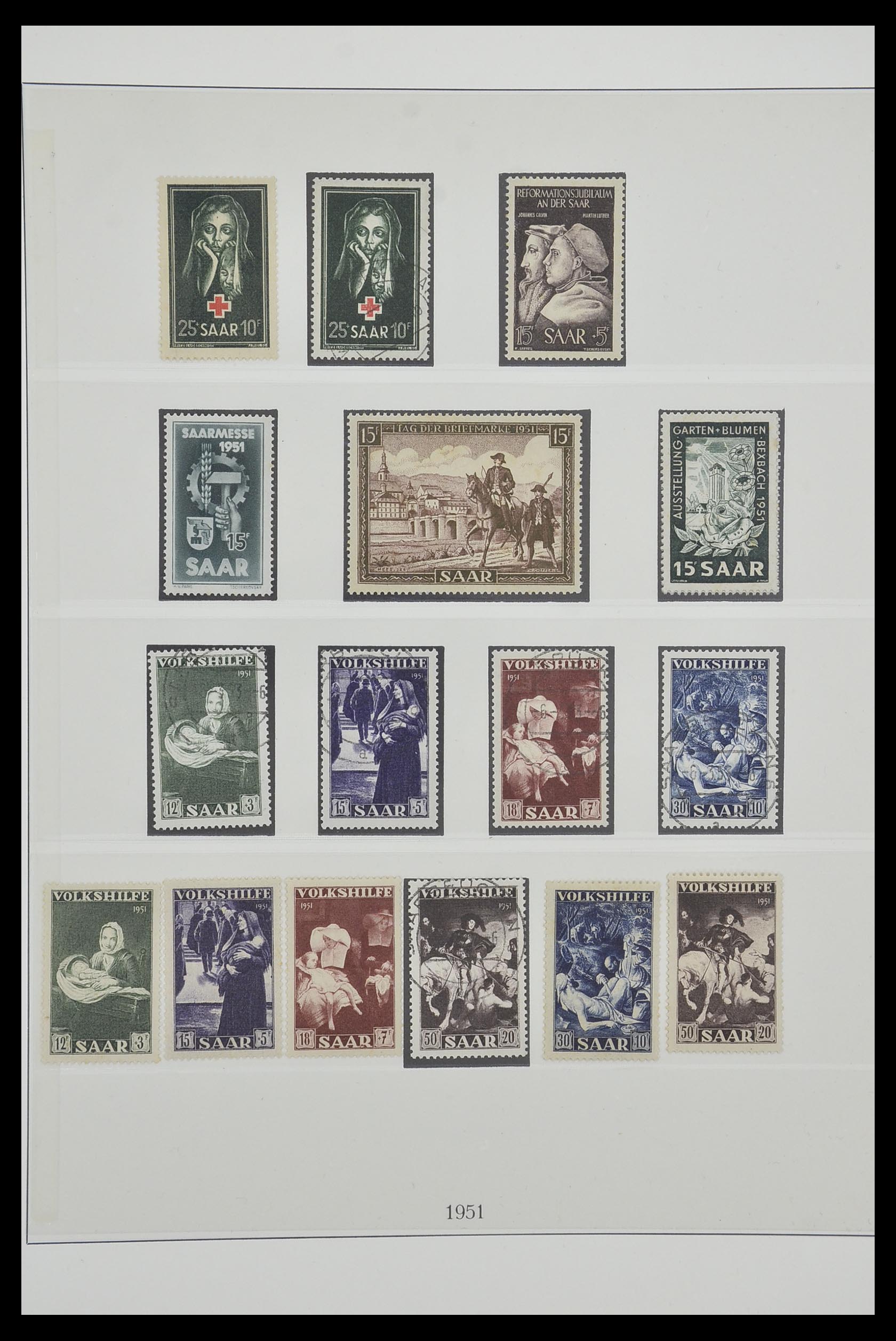 33485 045 - Postzegelverzameling 33485 Saar 1920-1959.