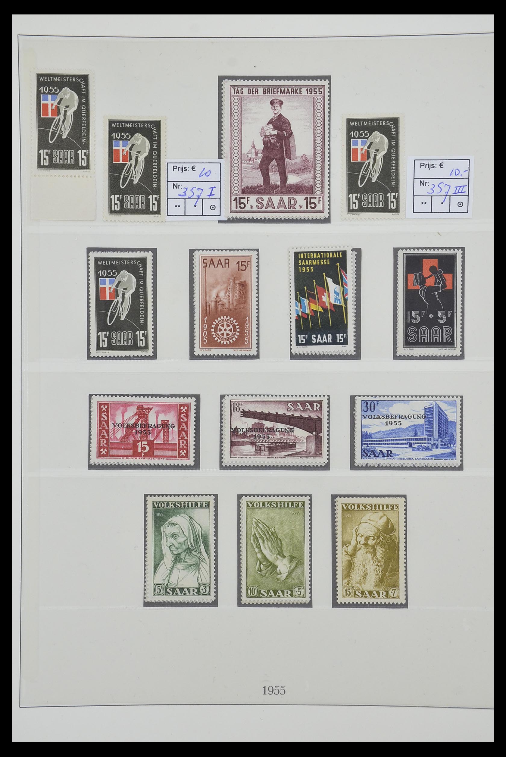 33485 056 - Postzegelverzameling 33485 Saar 1920-1959.
