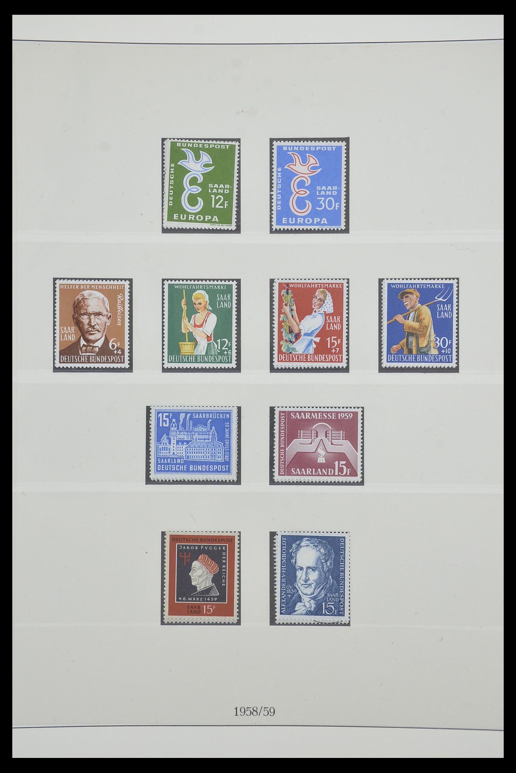 33485 068 - Postzegelverzameling 33485 Saar 1920-1959.