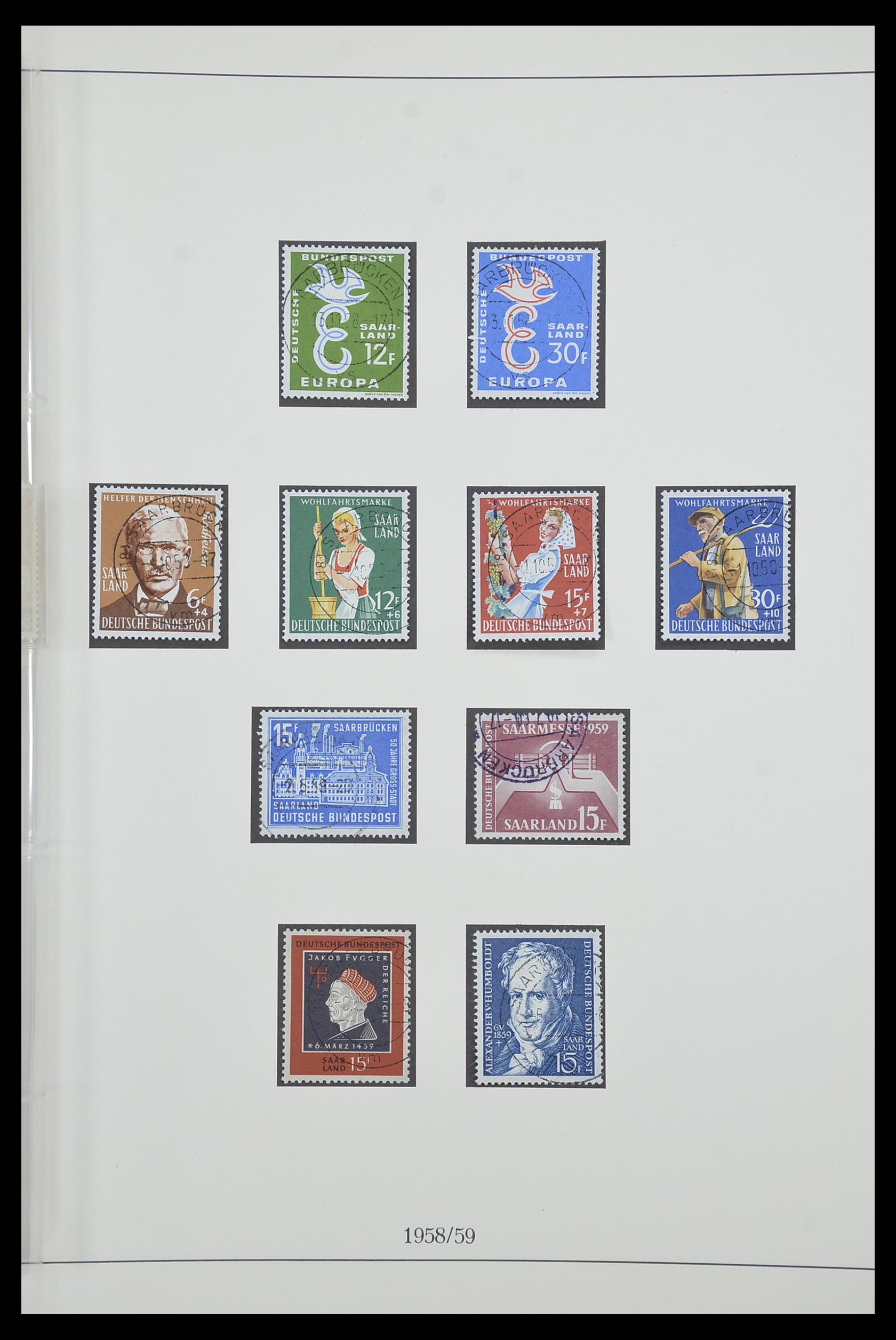 33485 069 - Postzegelverzameling 33485 Saar 1920-1959.