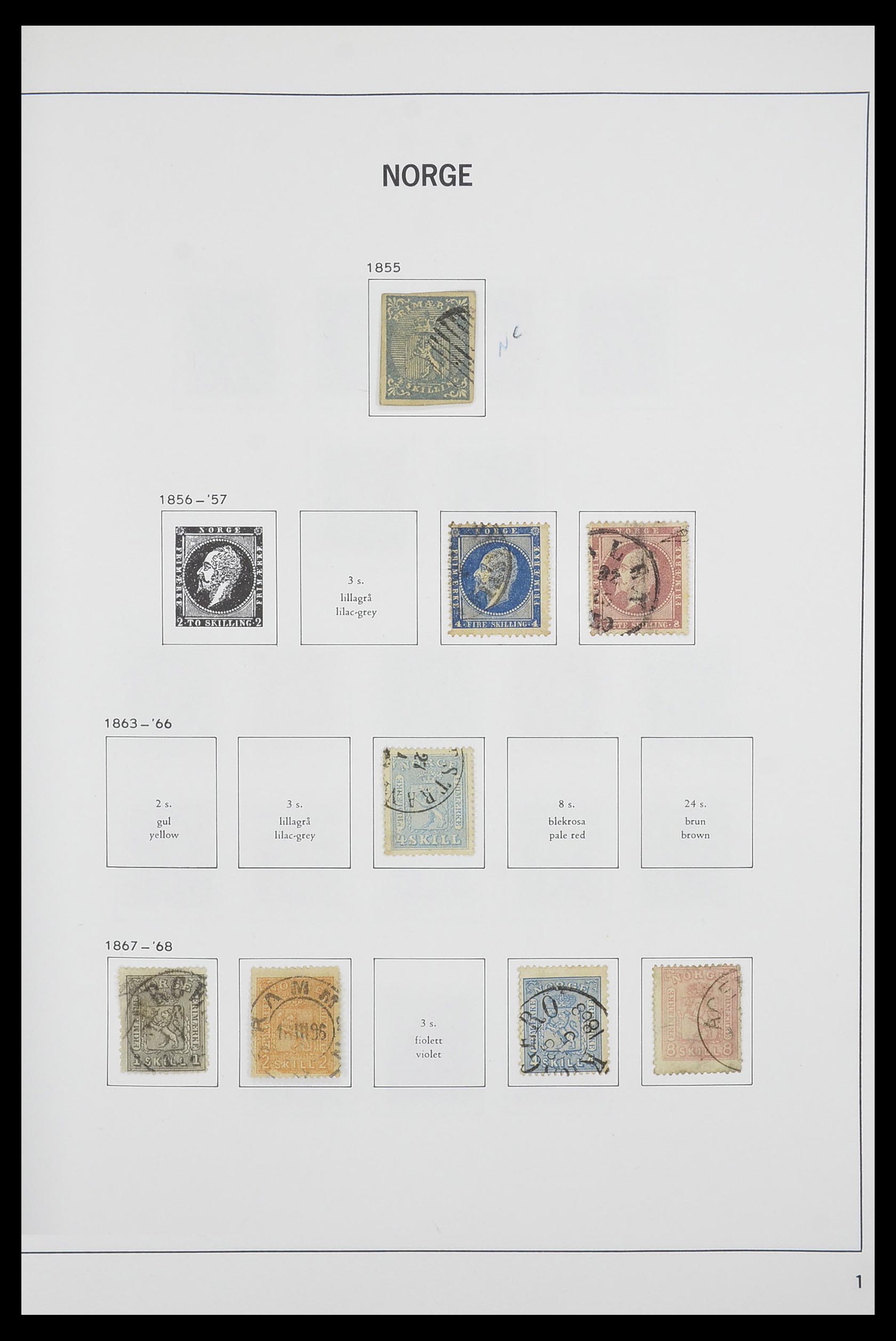 33486 001 - Postzegelverzameling 33486 Noorwegen 1856-1996.