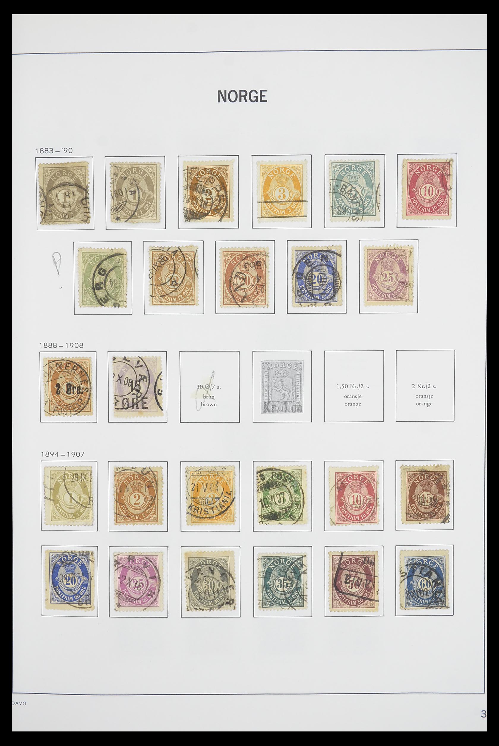 33486 003 - Postzegelverzameling 33486 Noorwegen 1856-1996.