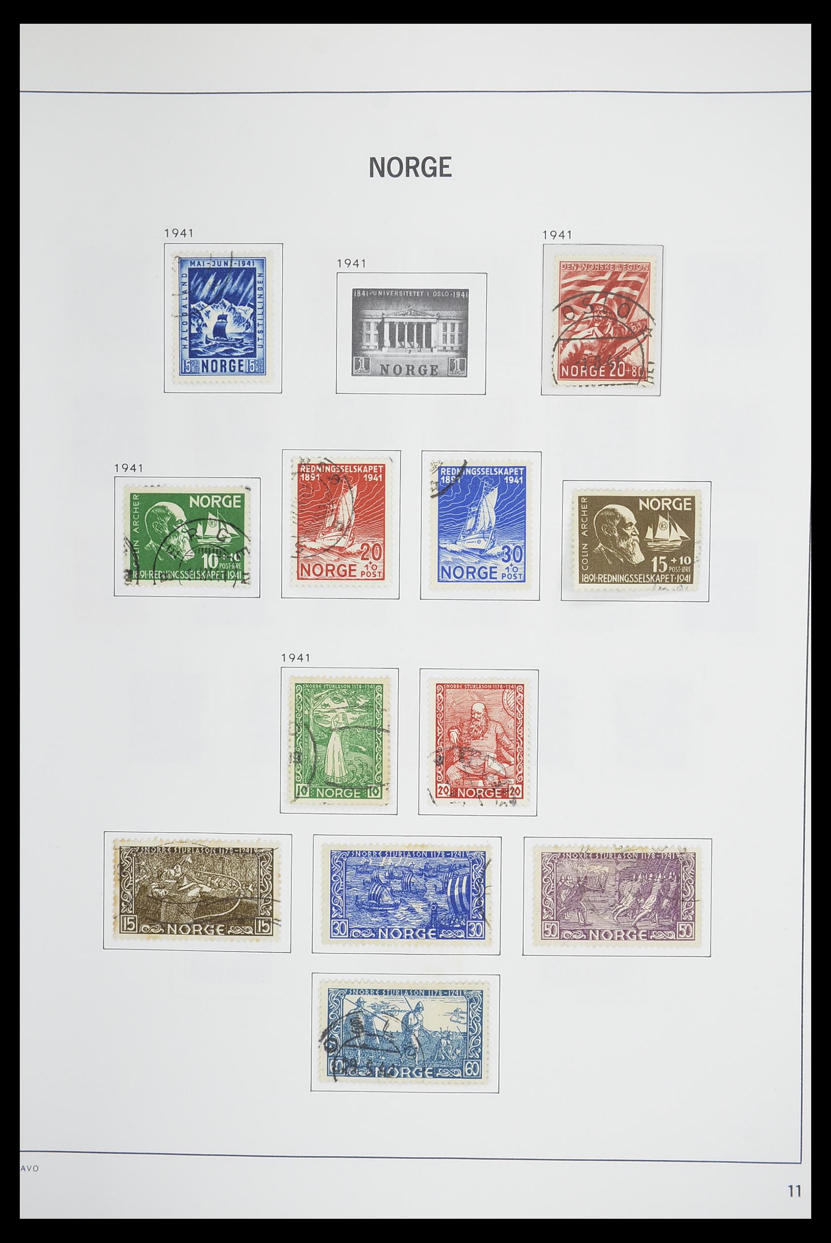 33486 014 - Postzegelverzameling 33486 Noorwegen 1856-1996.