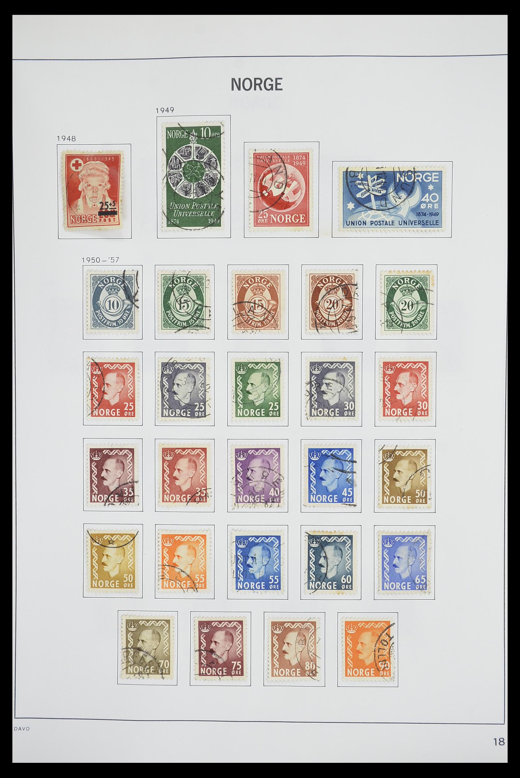 33486 021 - Postzegelverzameling 33486 Noorwegen 1856-1996.