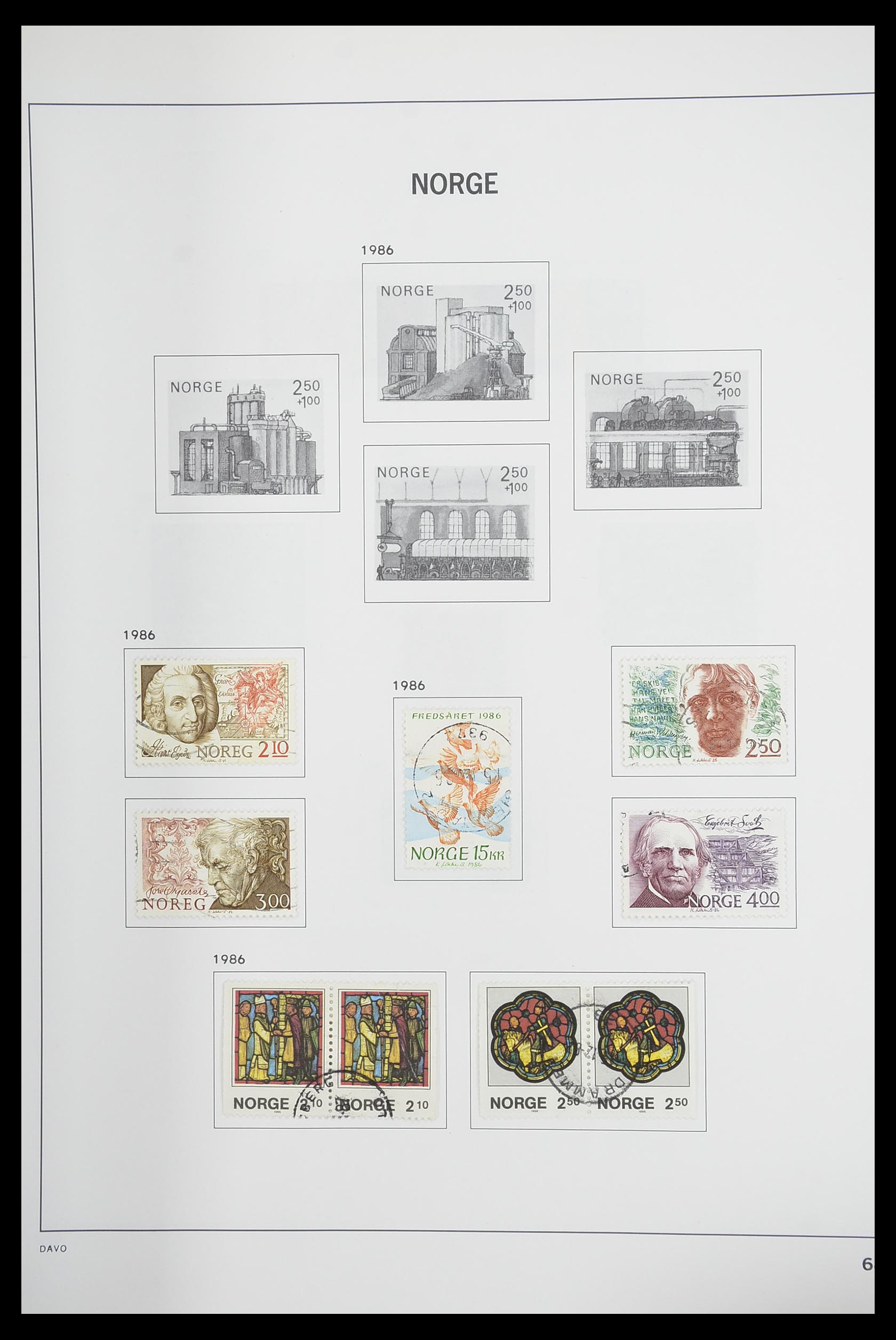 33486 072 - Postzegelverzameling 33486 Noorwegen 1856-1996.