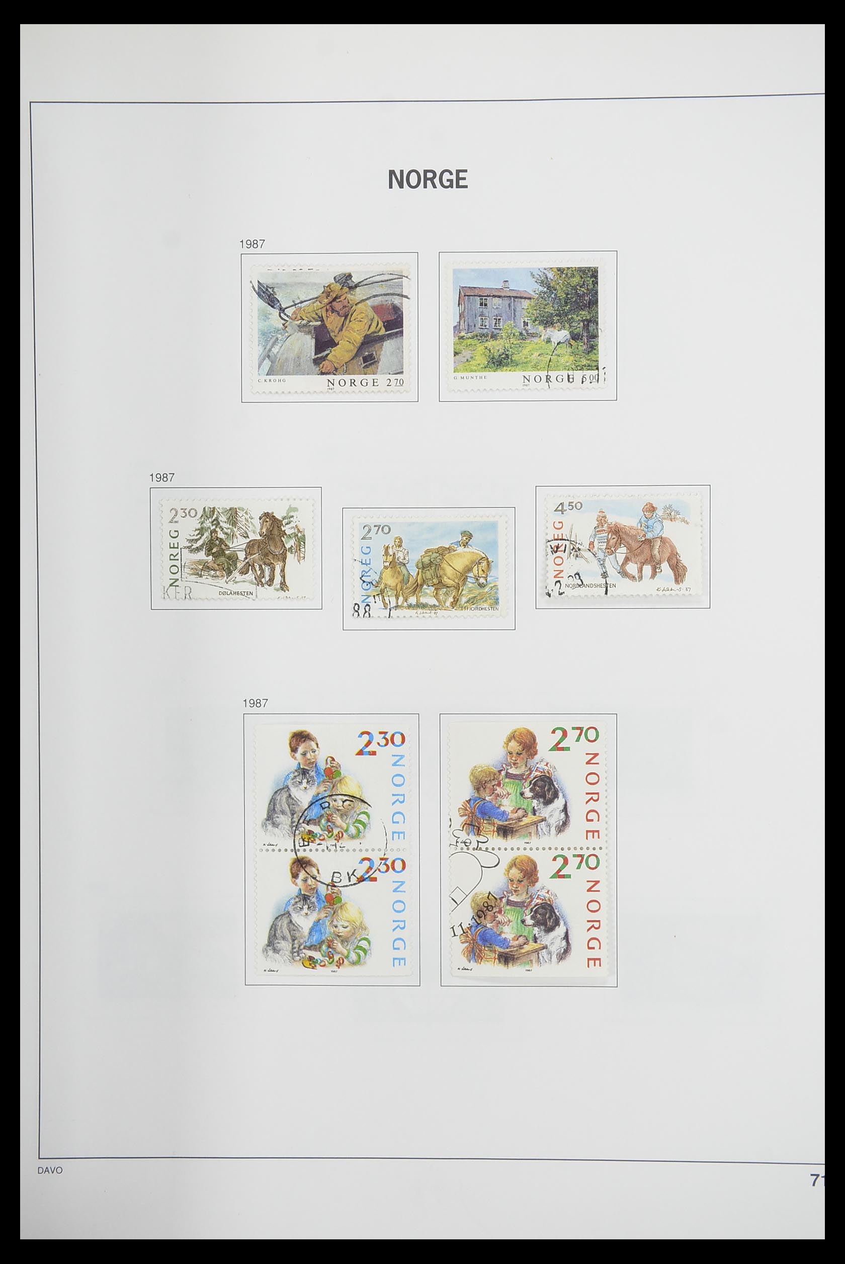 33486 075 - Postzegelverzameling 33486 Noorwegen 1856-1996.