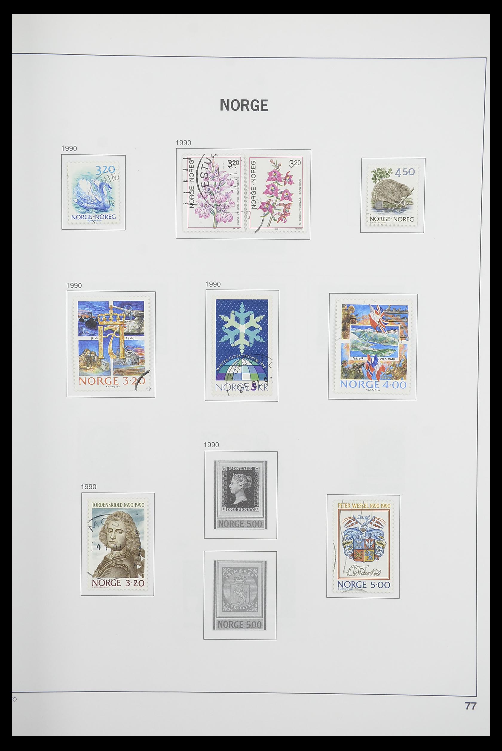 33486 081 - Postzegelverzameling 33486 Noorwegen 1856-1996.