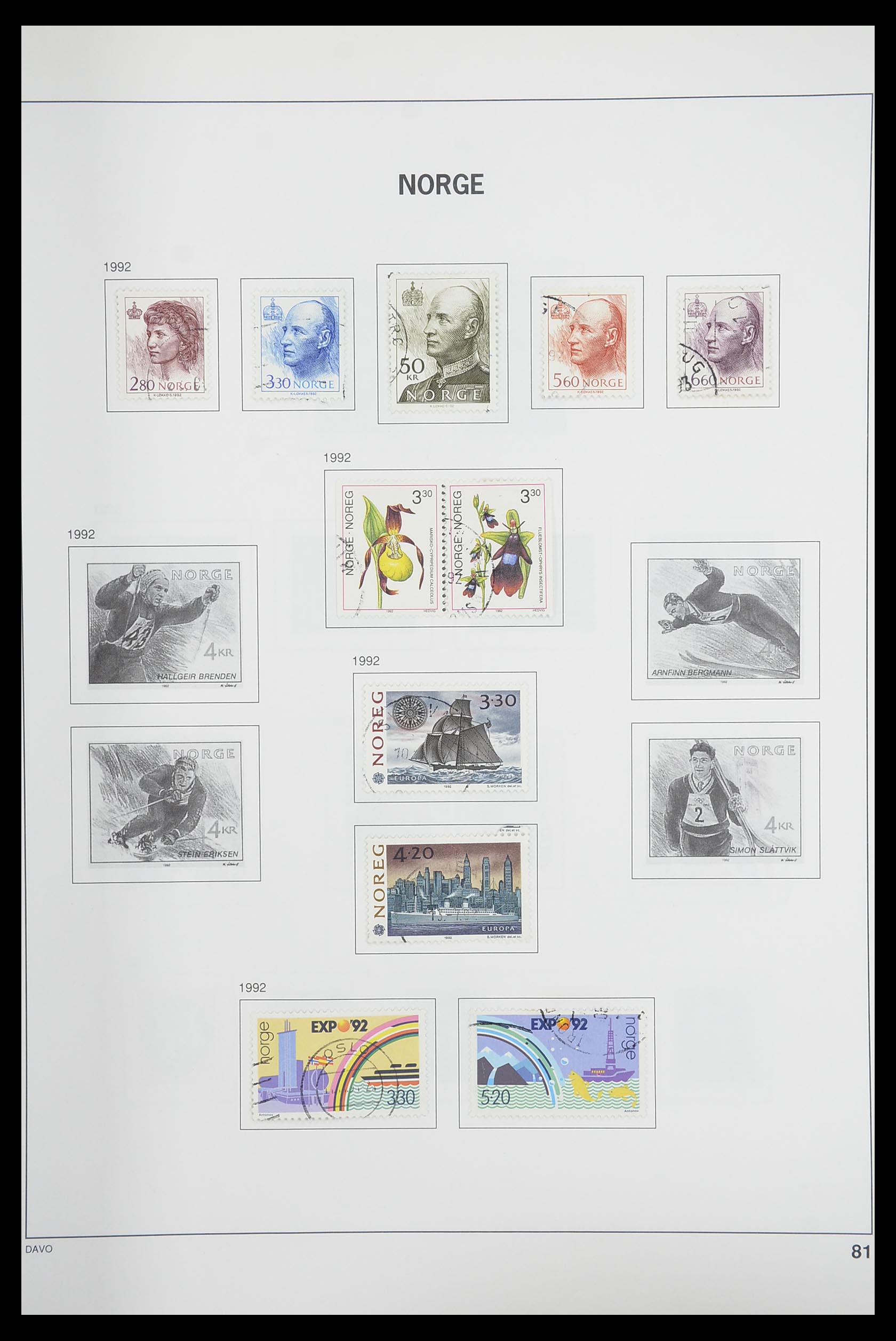 33486 085 - Stamp collection 33486 Norway 1856-1996.