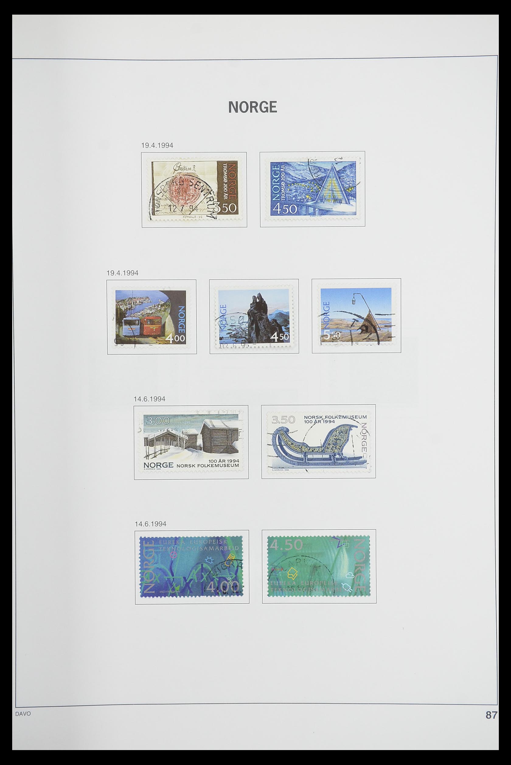 33486 091 - Postzegelverzameling 33486 Noorwegen 1856-1996.