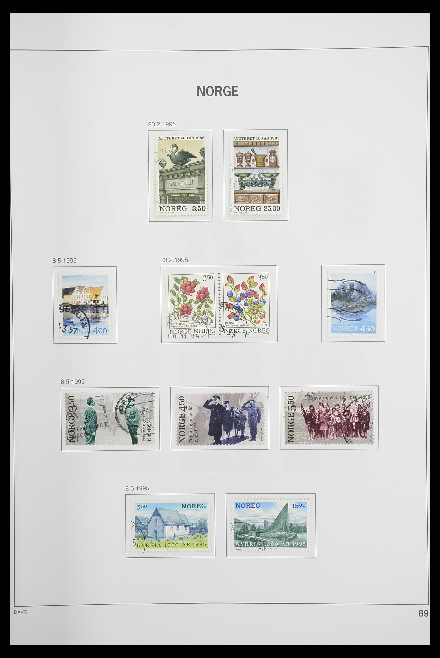 33486 093 - Postzegelverzameling 33486 Noorwegen 1856-1996.