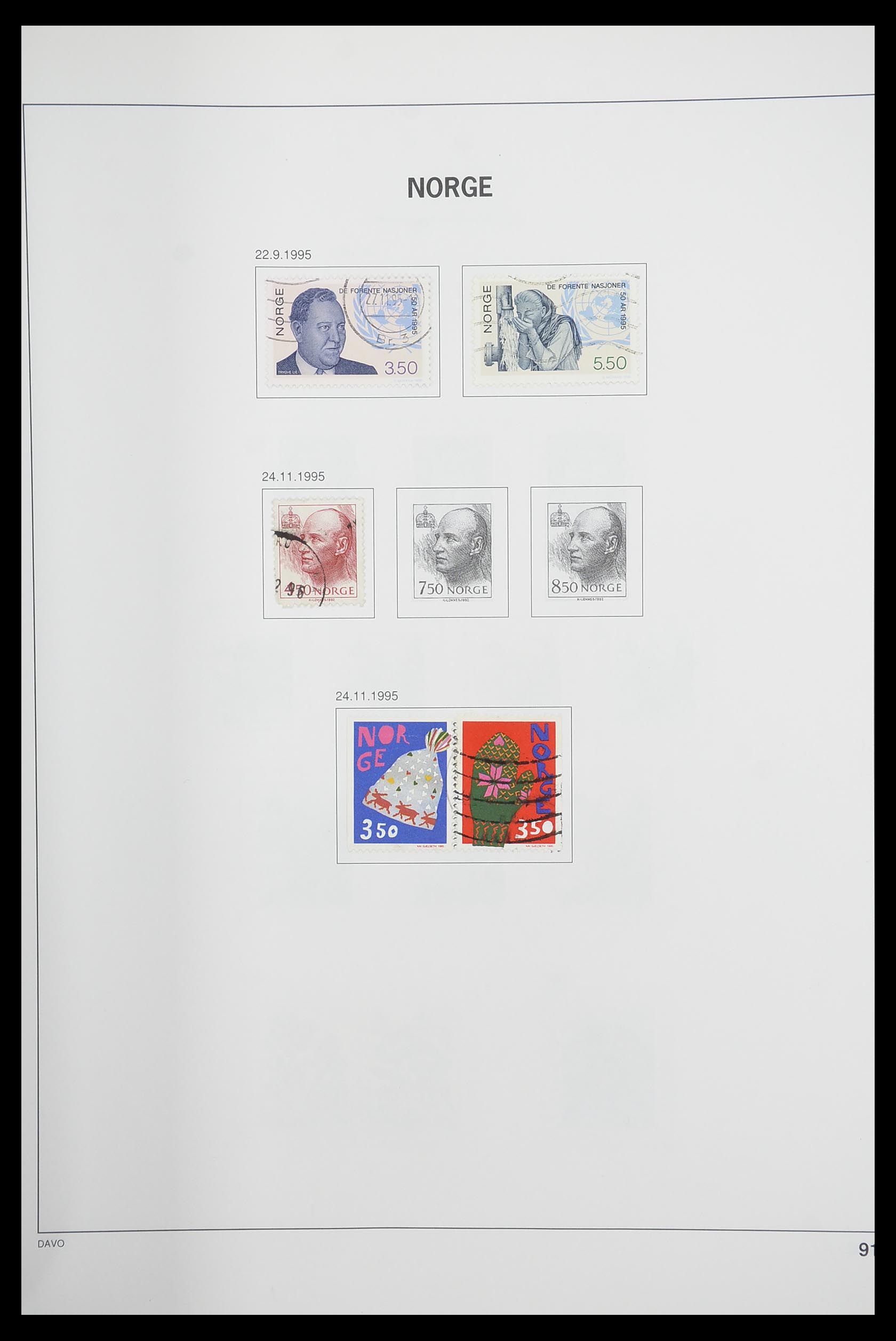 33486 095 - Postzegelverzameling 33486 Noorwegen 1856-1996.