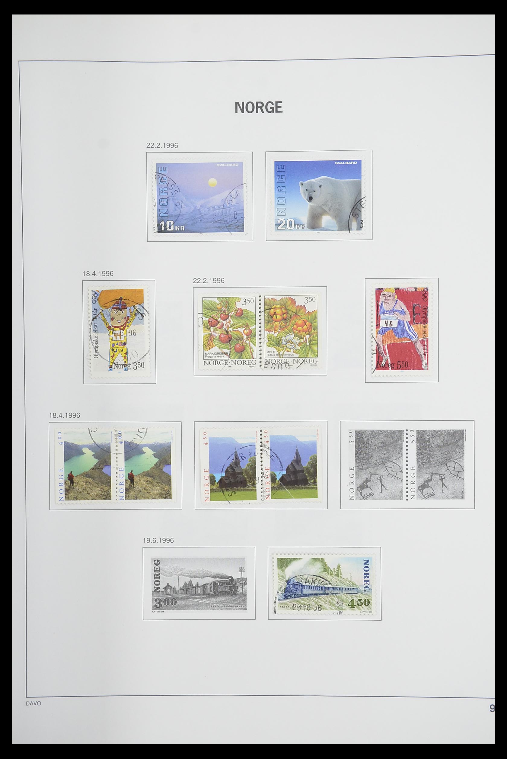 33486 097 - Postzegelverzameling 33486 Noorwegen 1856-1996.