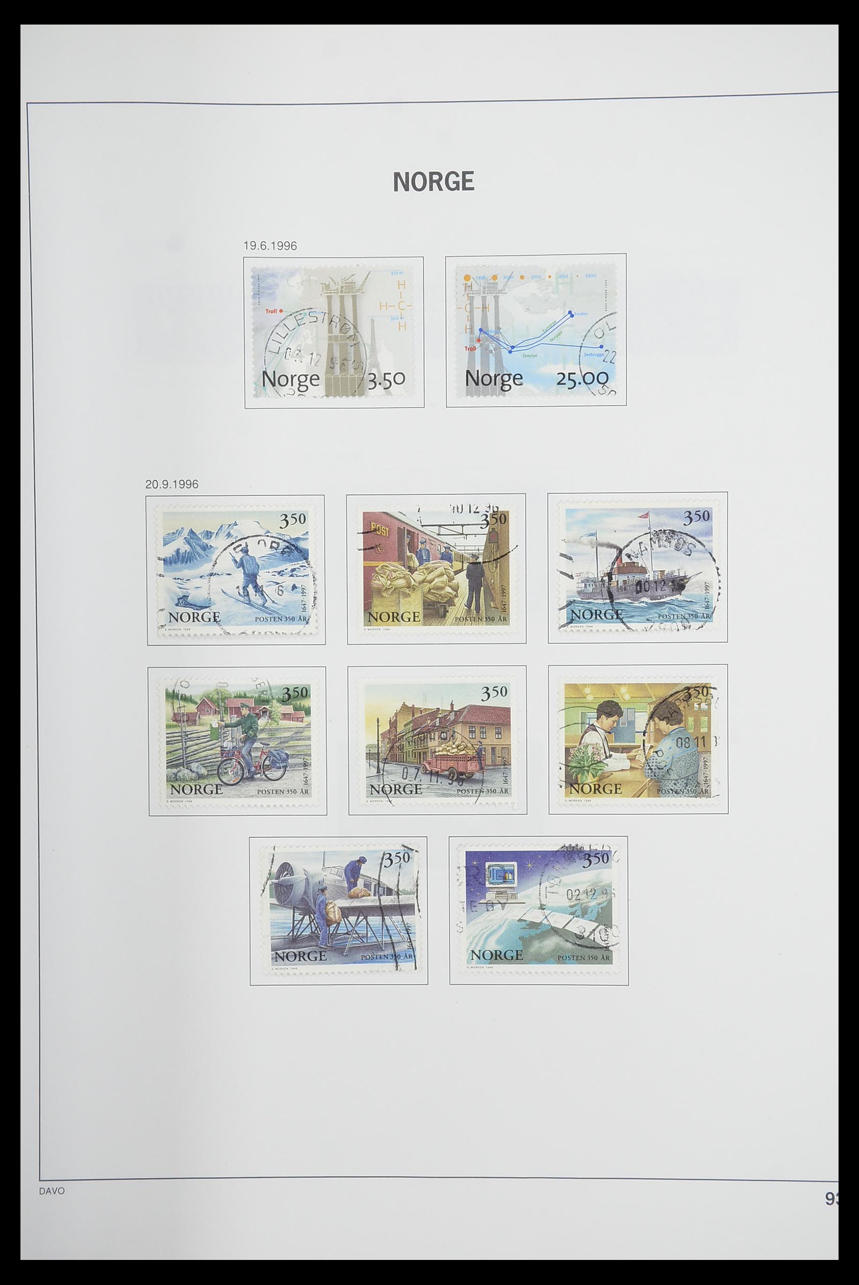 33486 098 - Postzegelverzameling 33486 Noorwegen 1856-1996.