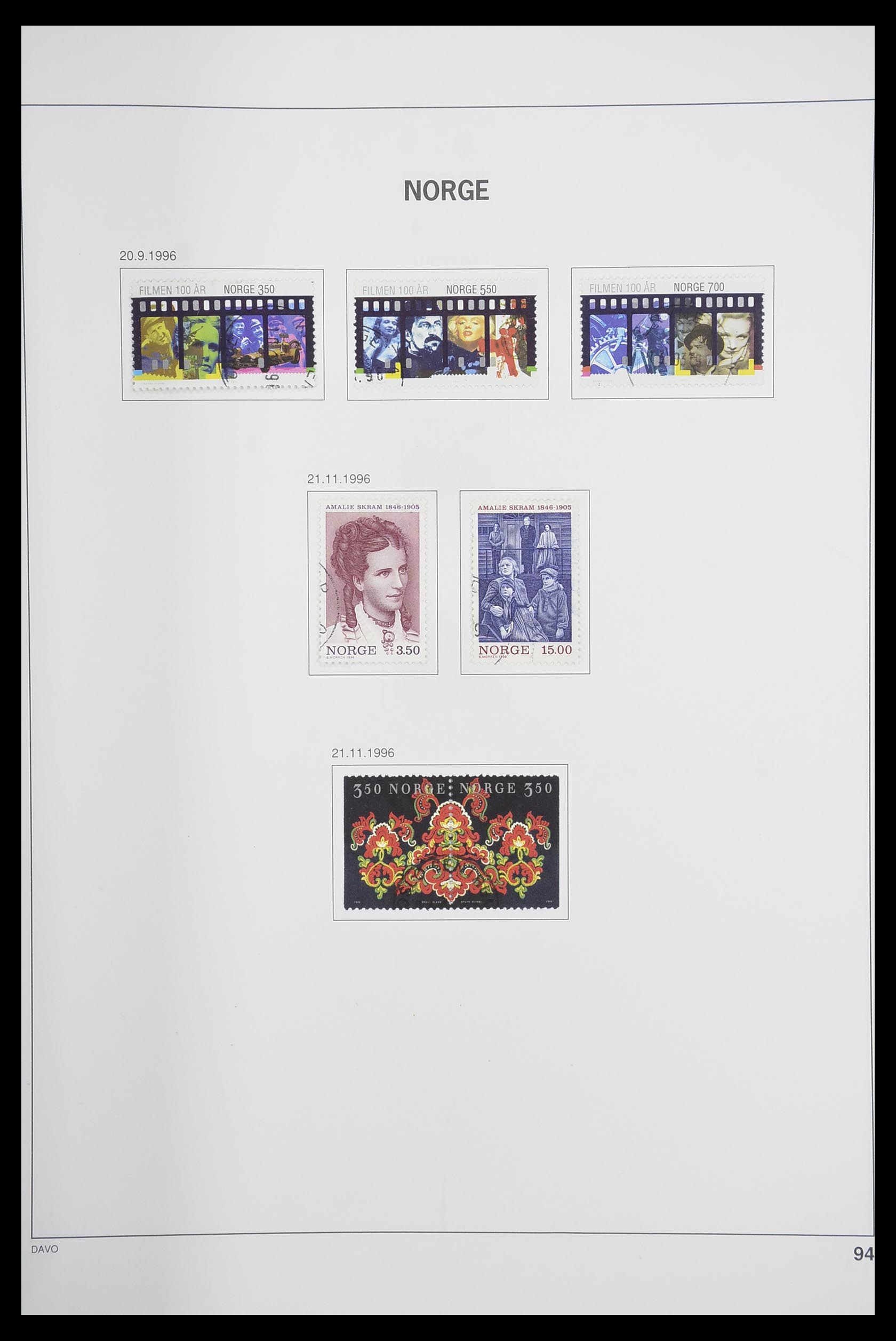 33486 099 - Postzegelverzameling 33486 Noorwegen 1856-1996.